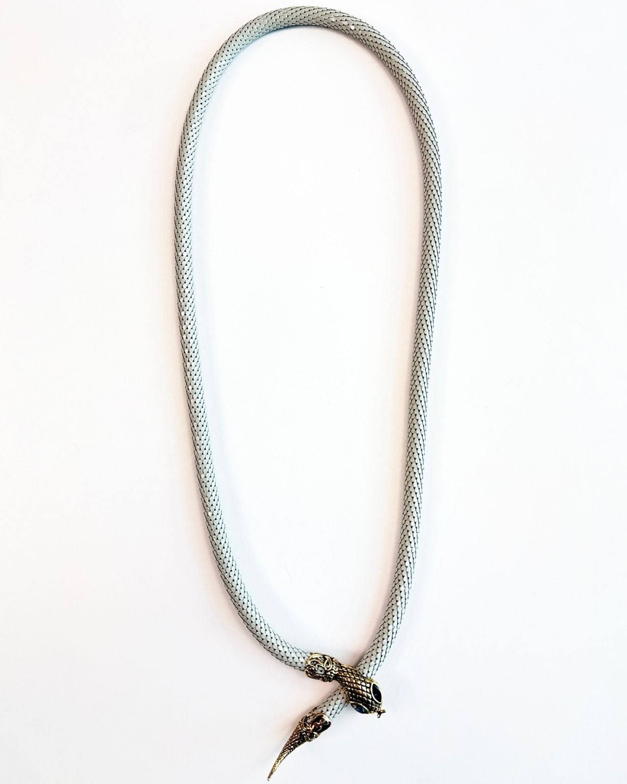 White Snake Mesh Necklace/Belt