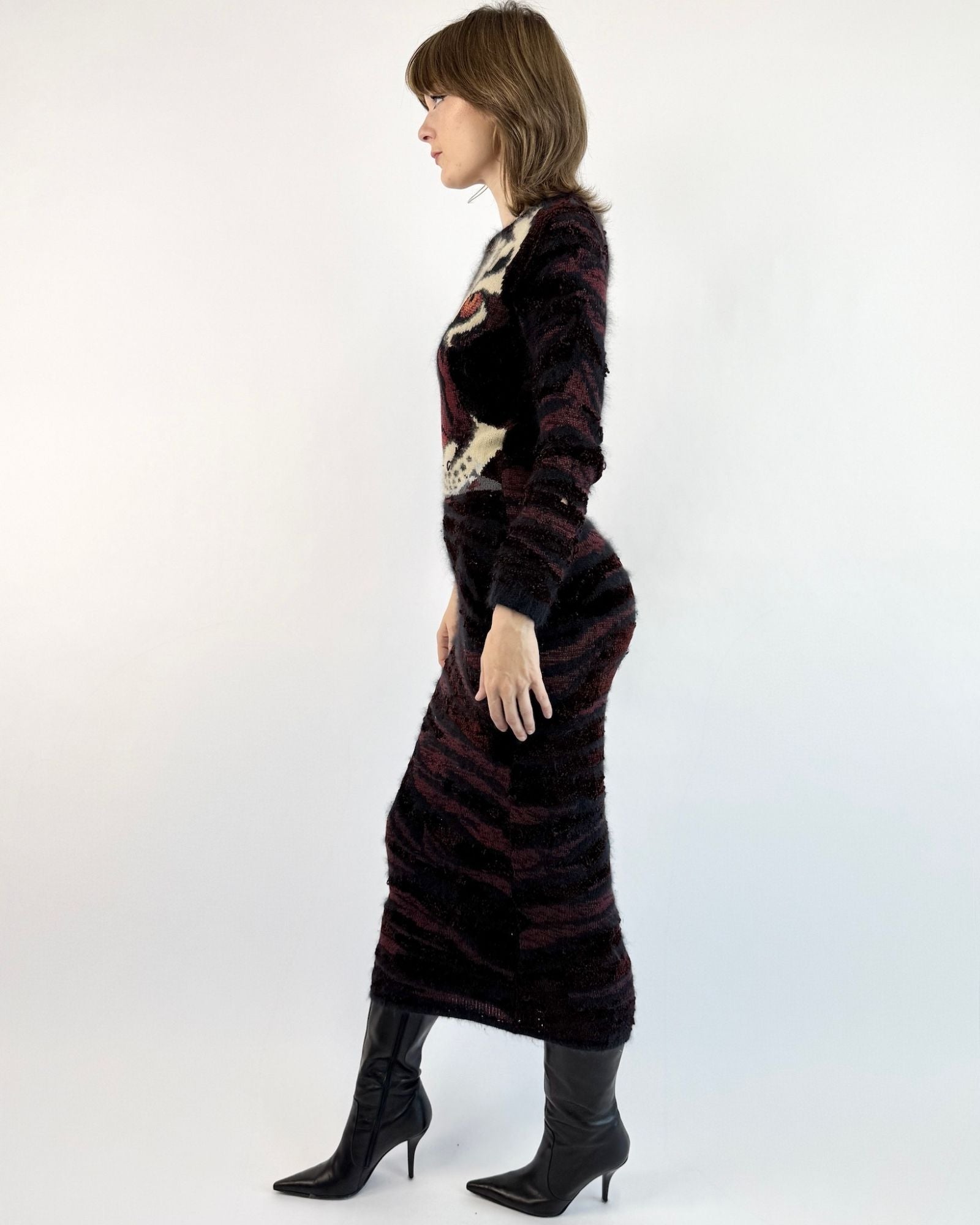 Krizia On The Hunt Sweater Dress