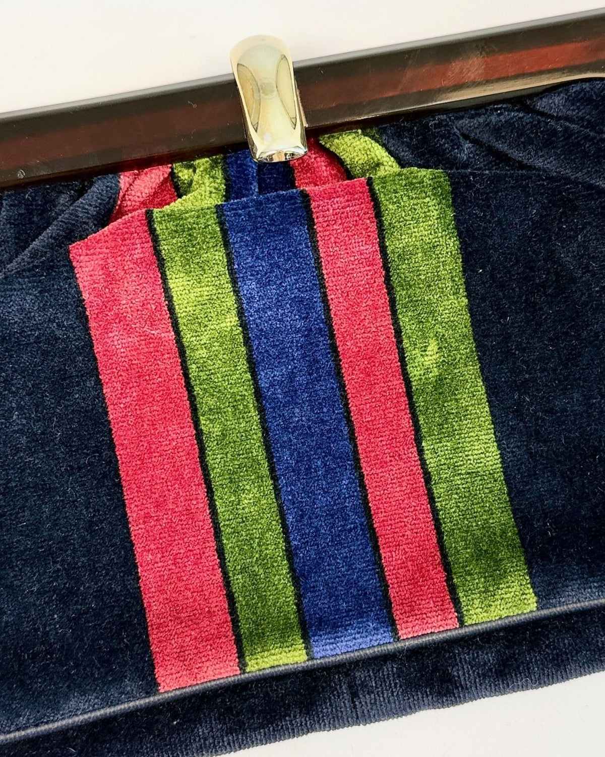 Colorful Velvet 70s Clutch