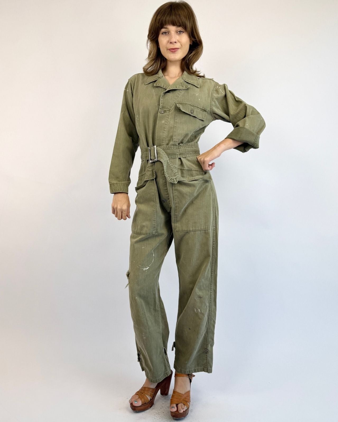 13 Star Military Olive Coveralls