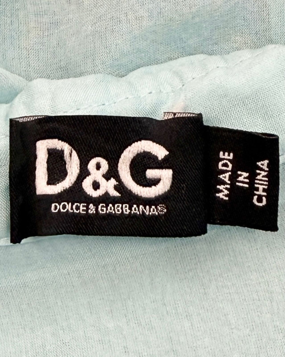Dolce and Gabbana Aqua Silk Blouse