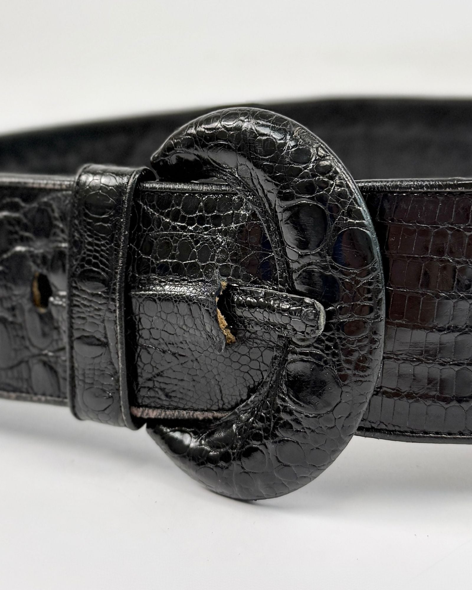 Anne Klein Black Wide Belt