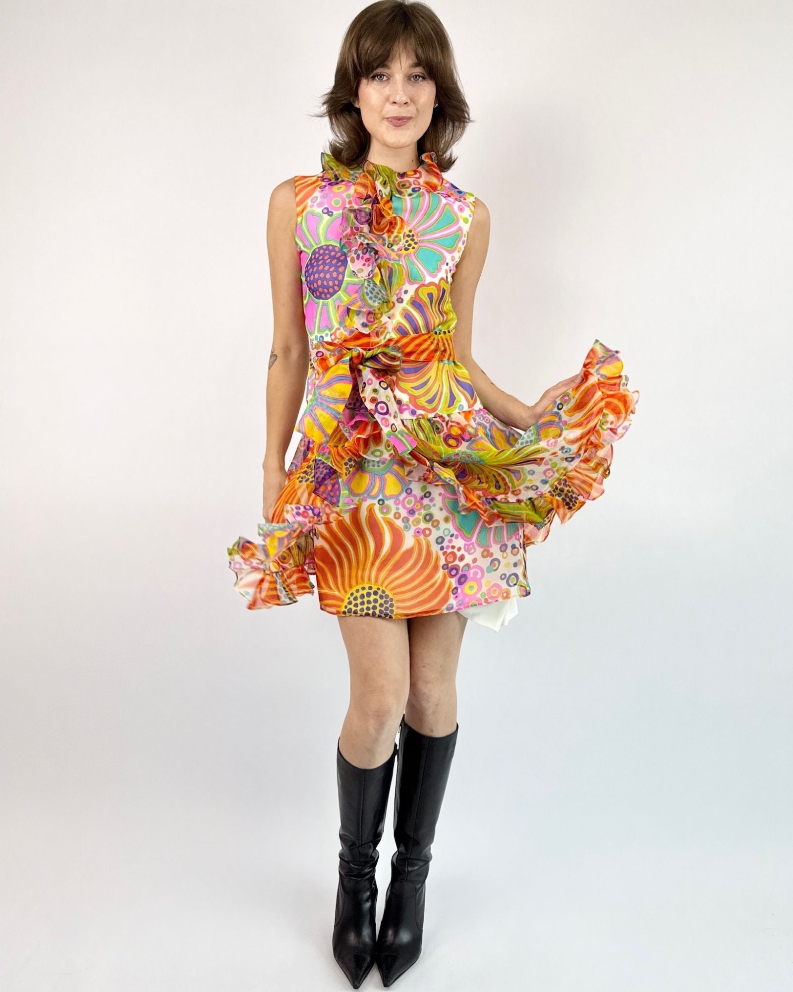 Oscar de La Renta Take A Trip Psych Dress