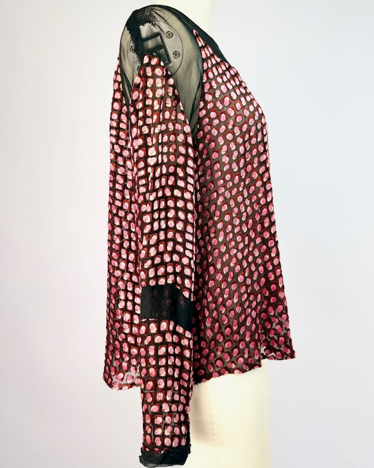 1920s Burnout Silk Blouse