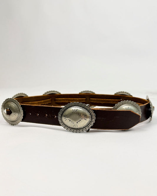 Thick Brown Concho Belt
