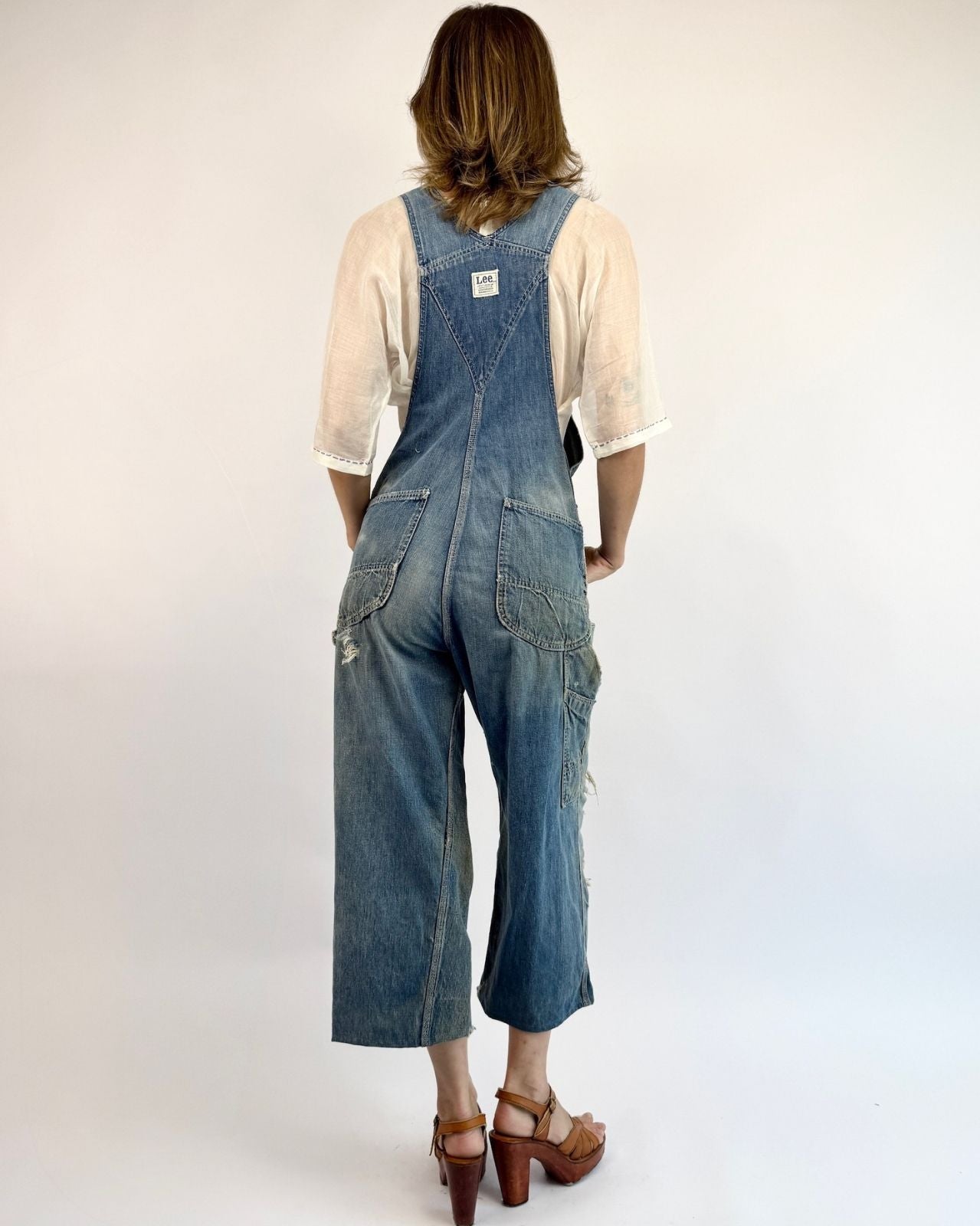 Patched and Thrashed Lee Overalls