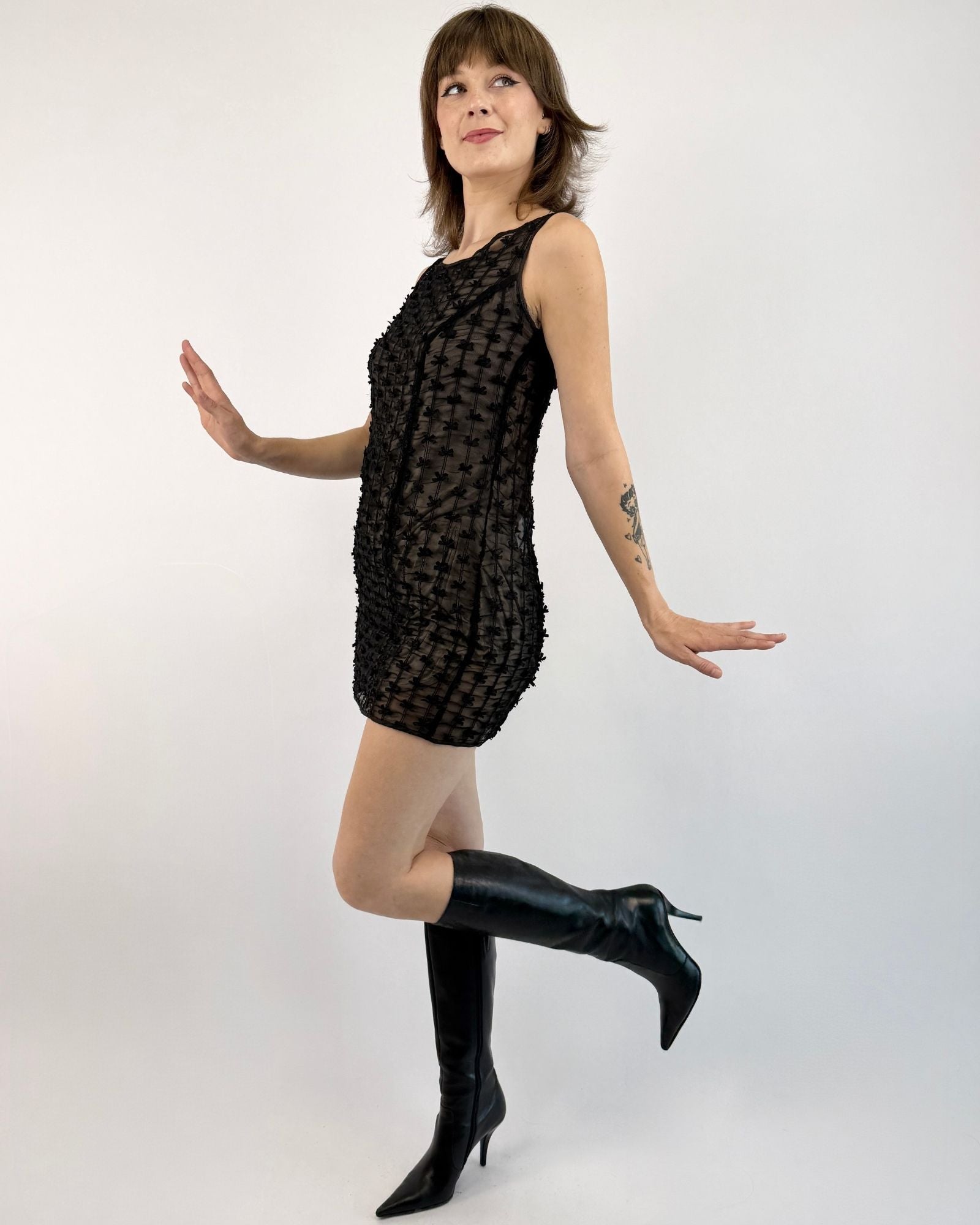 Betsey Johnson Mesh Bow Dress