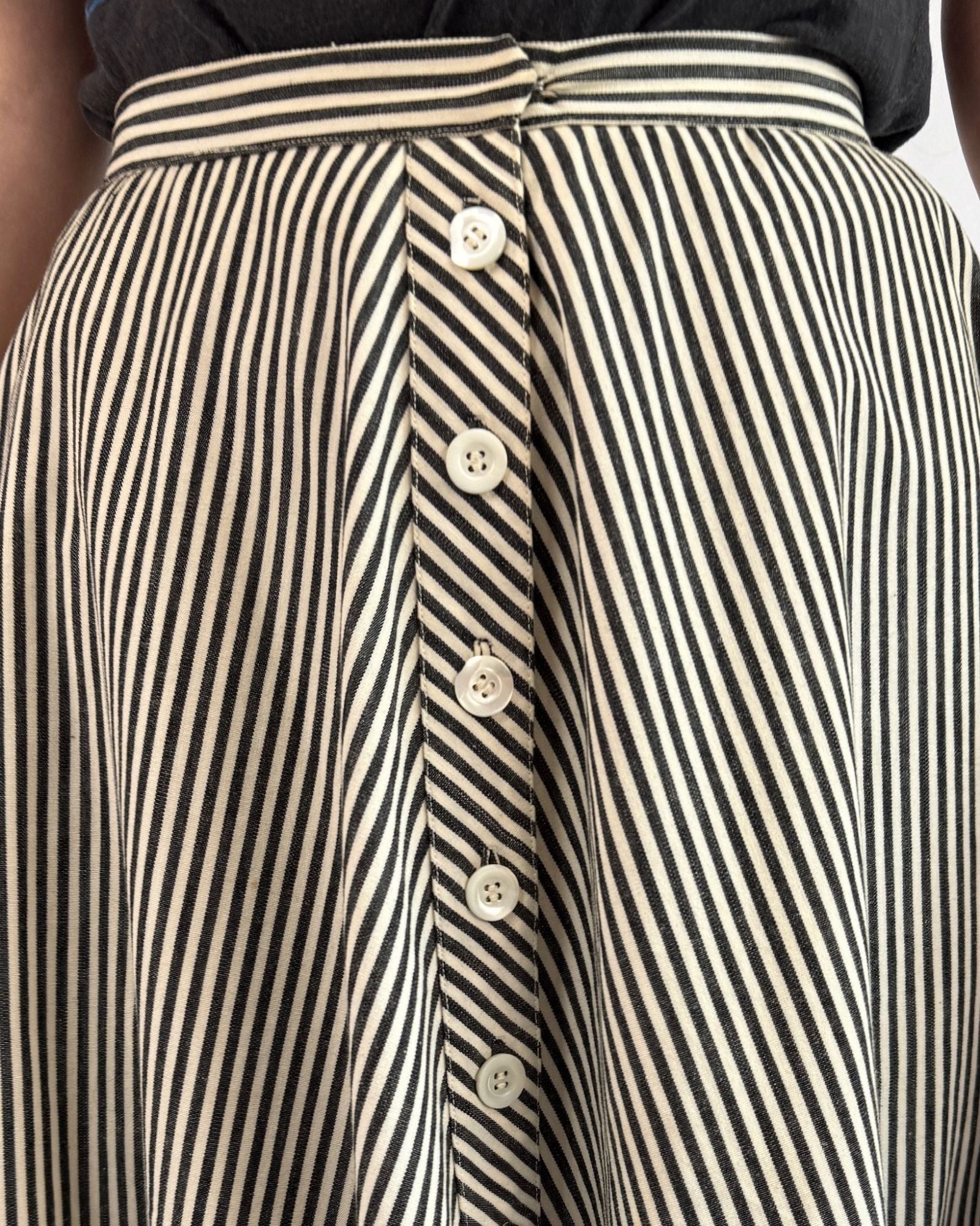 Lydia's Garden Cotton Striped Skirt