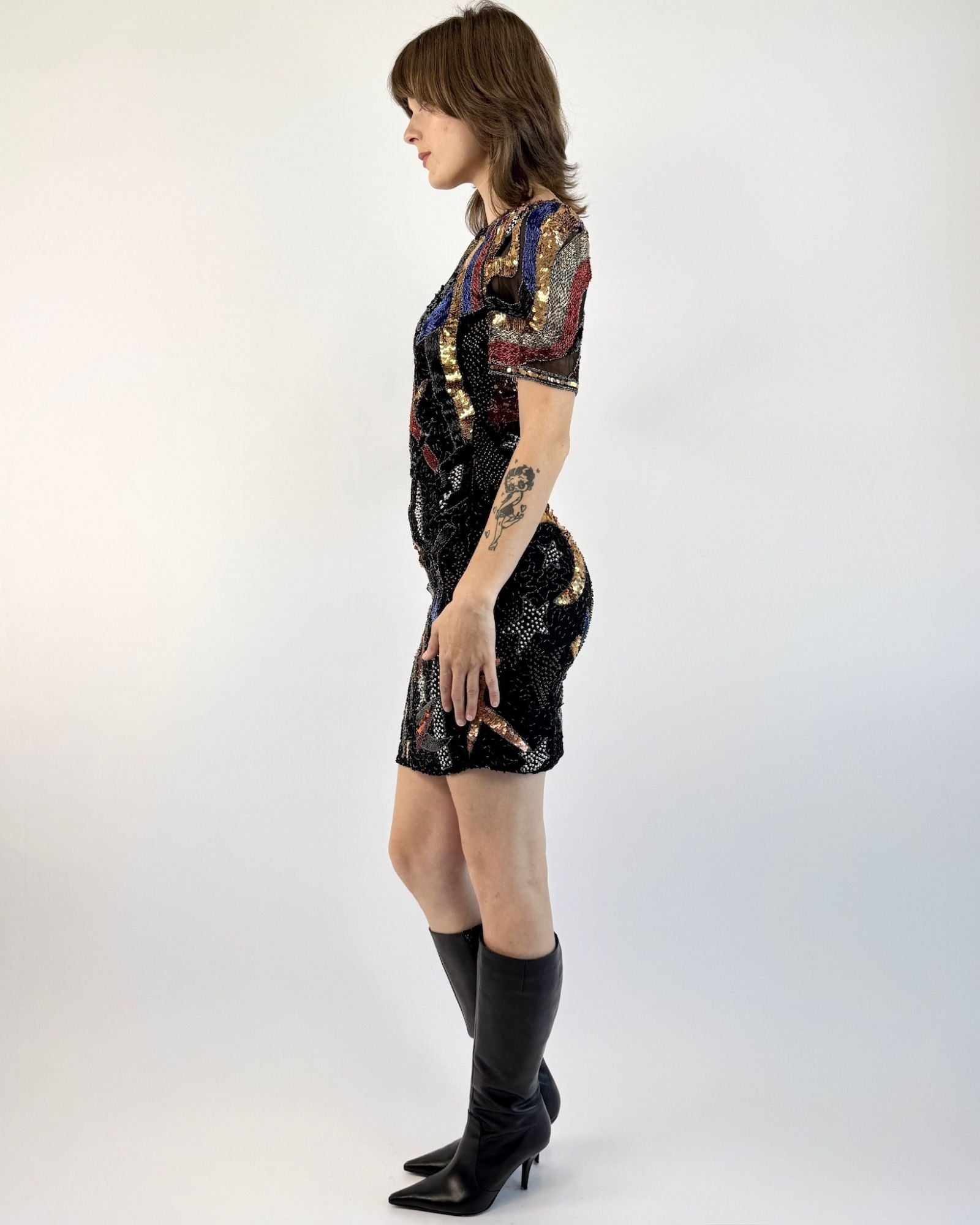 80s A Star Is Born Sequin Dress