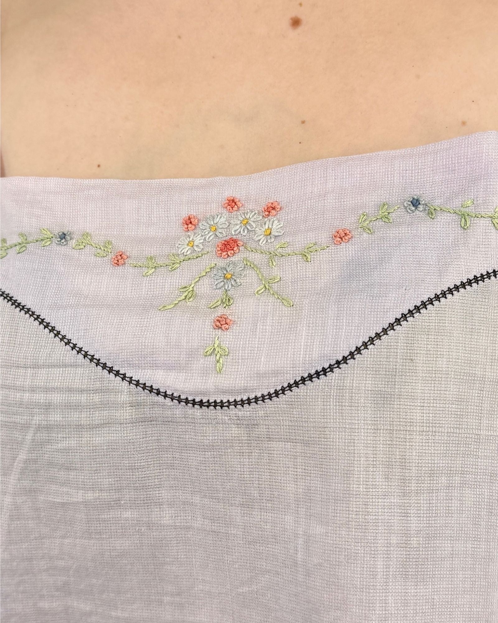 1920s Naturally Divine Embroidered Step In