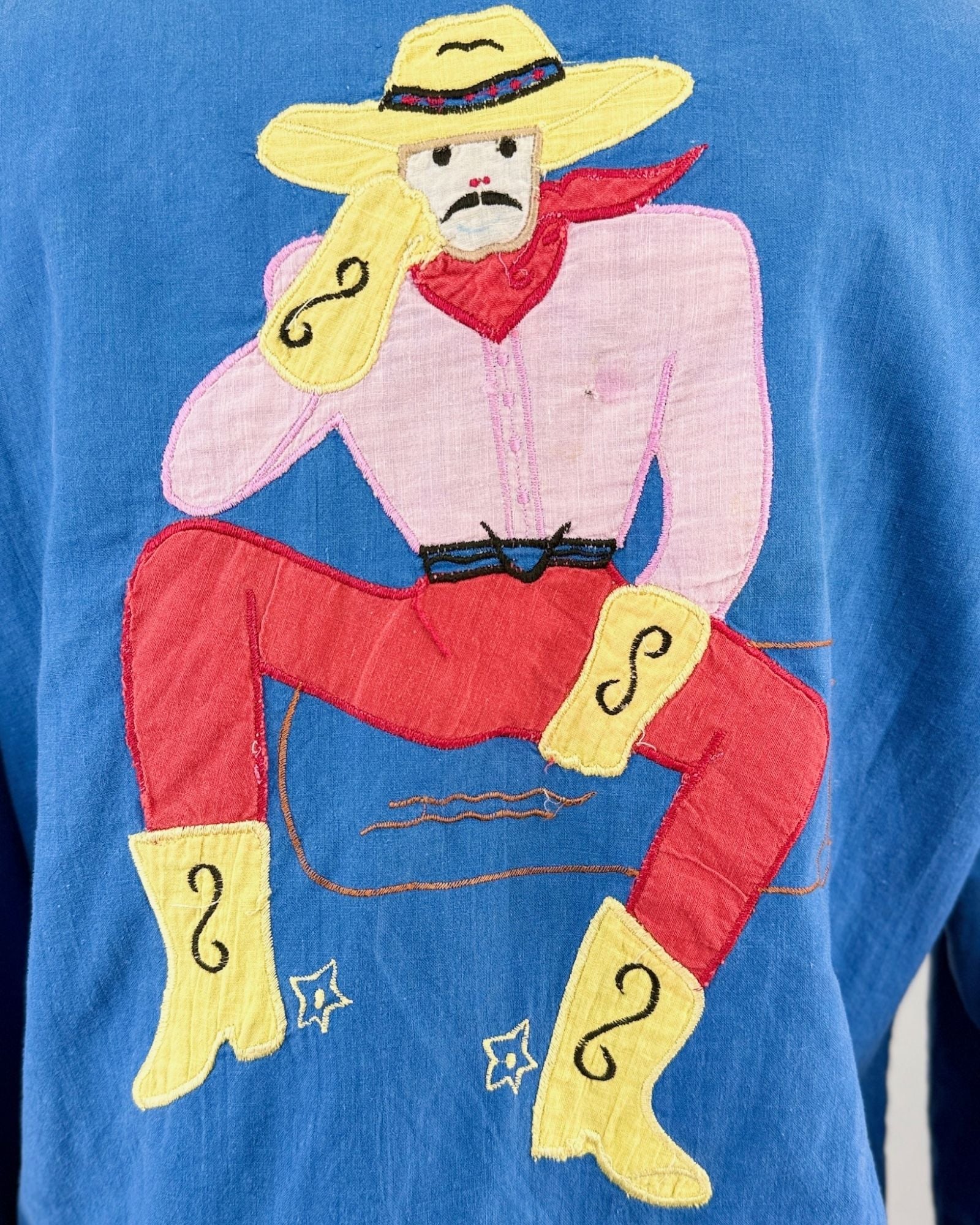 Cowboy Embroidered Top