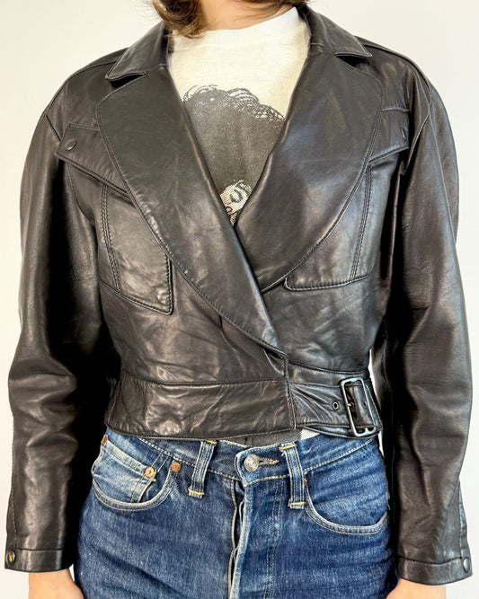 Cause Commotion North Beach Leather Cropped Jacket