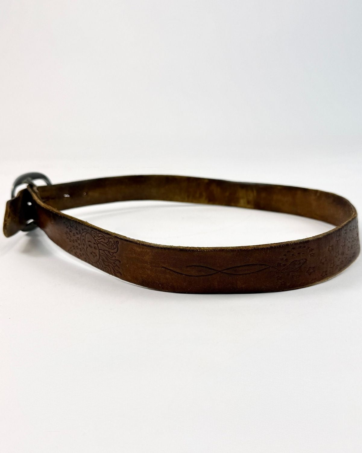 Sun and Moon Leather Belt