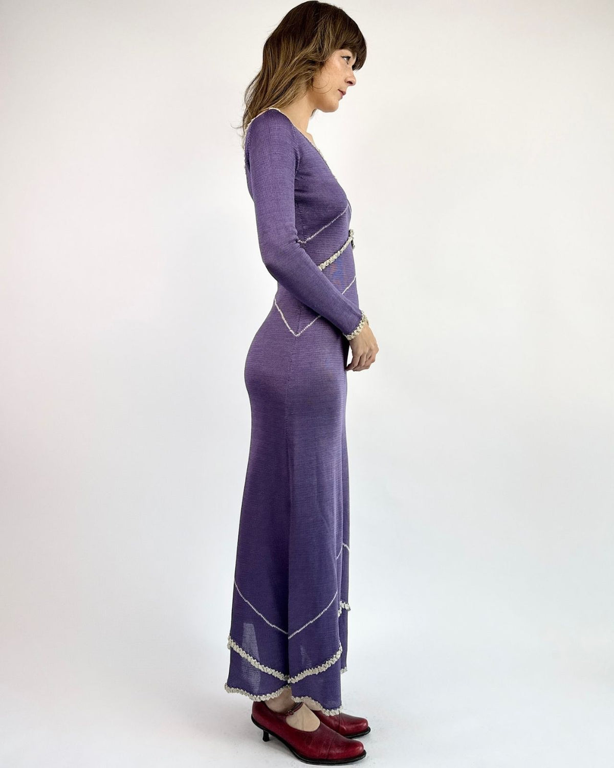 1970s Lavender Lullaby Maxi Dress