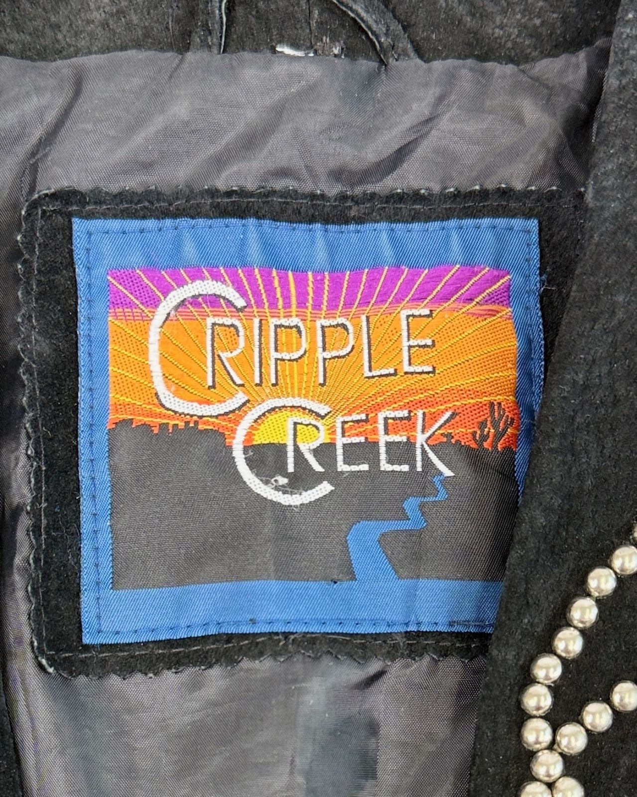 Cripple Creek Black Suede Studded Jacket