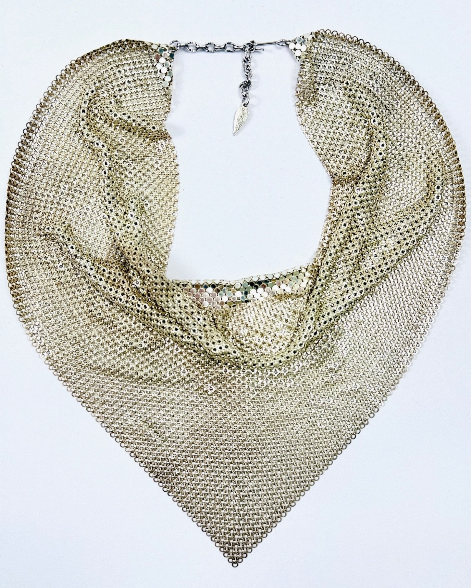 Whiting and Davis Silver Mesh Bandana