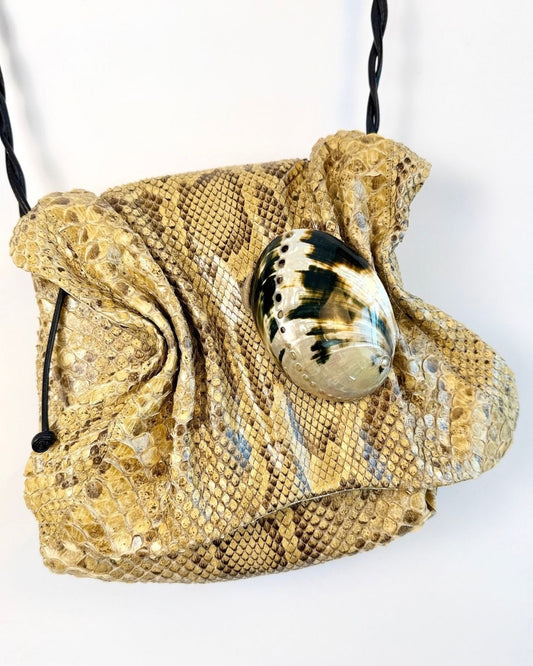 Snakeskin Shell Purse