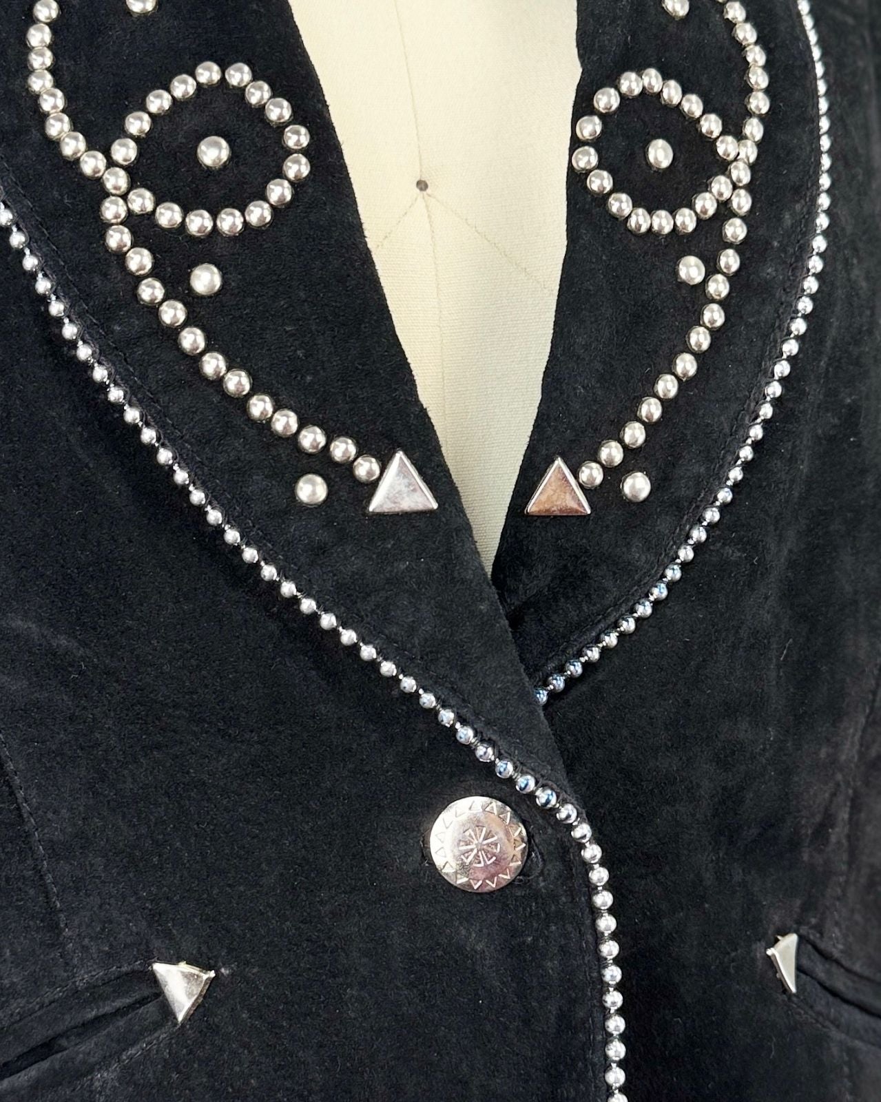 Cripple Creek Black Suede Studded Jacket