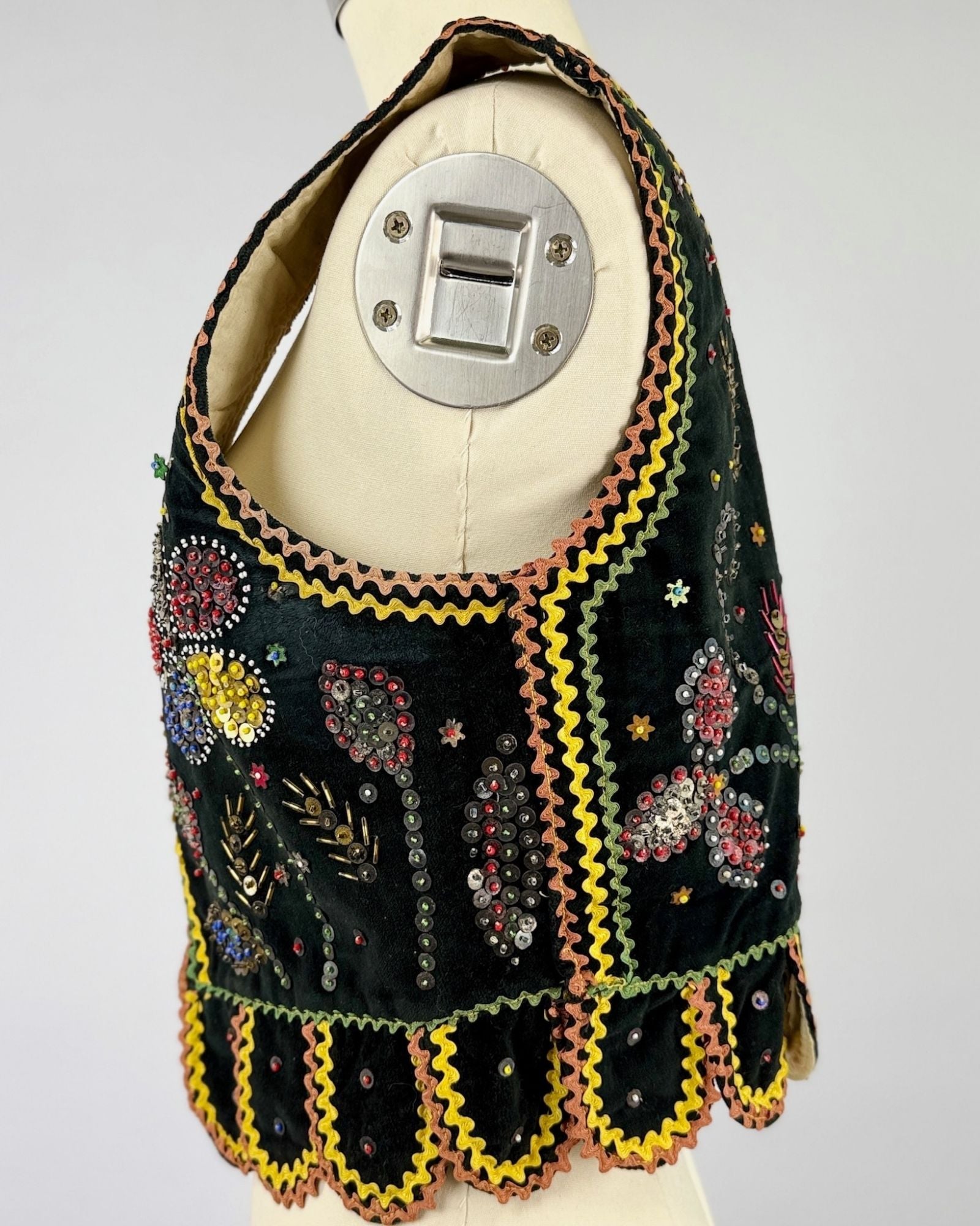 Polish Beaded Velvet Vest