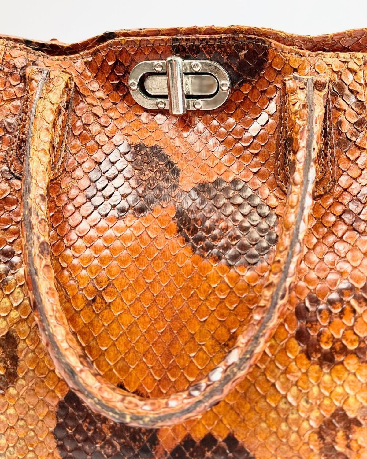 Citrine Snakeskin Bag