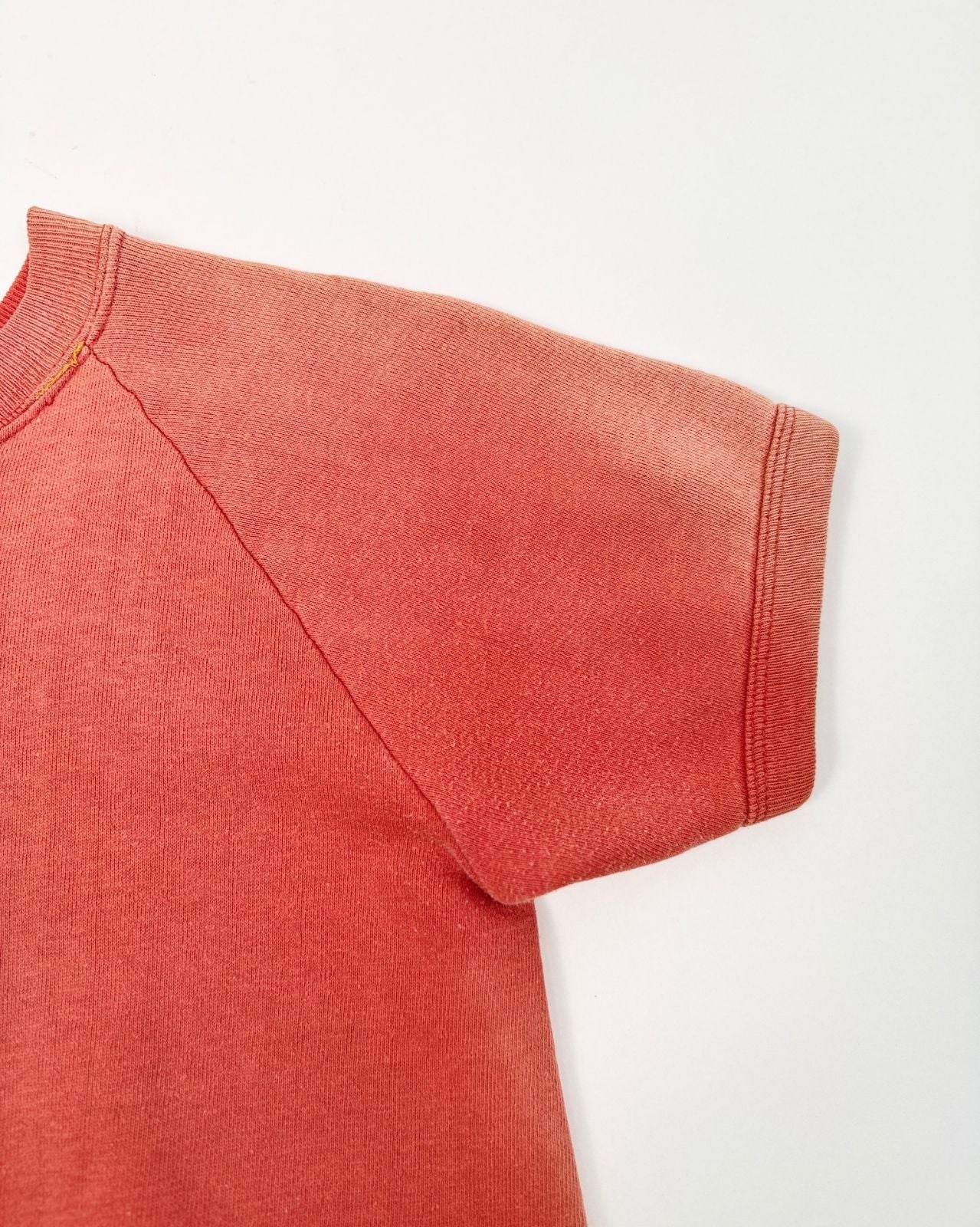 Faded Red Short Sleeve Sweatshirt