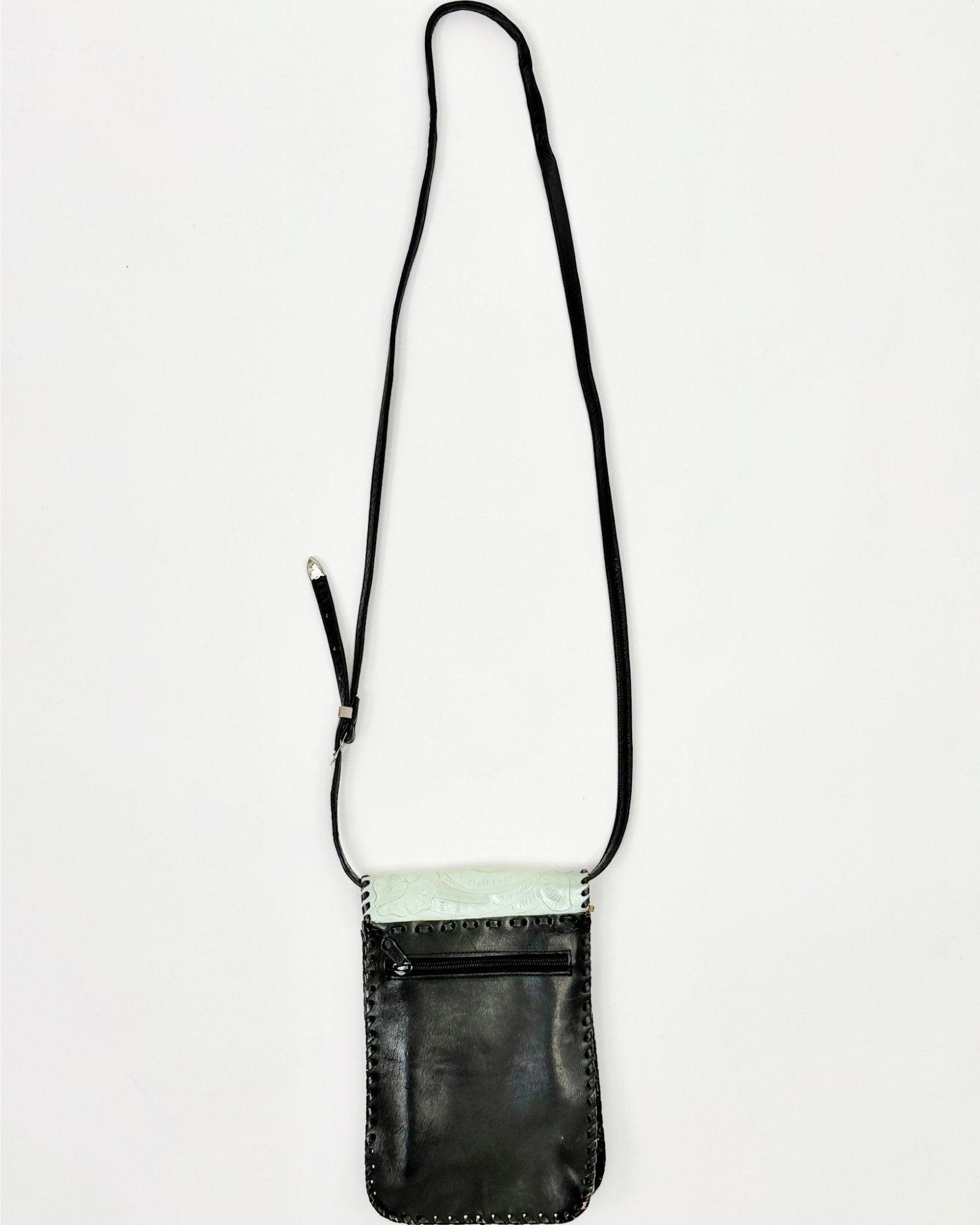 Char Metallic Tooled Crossbody Bag