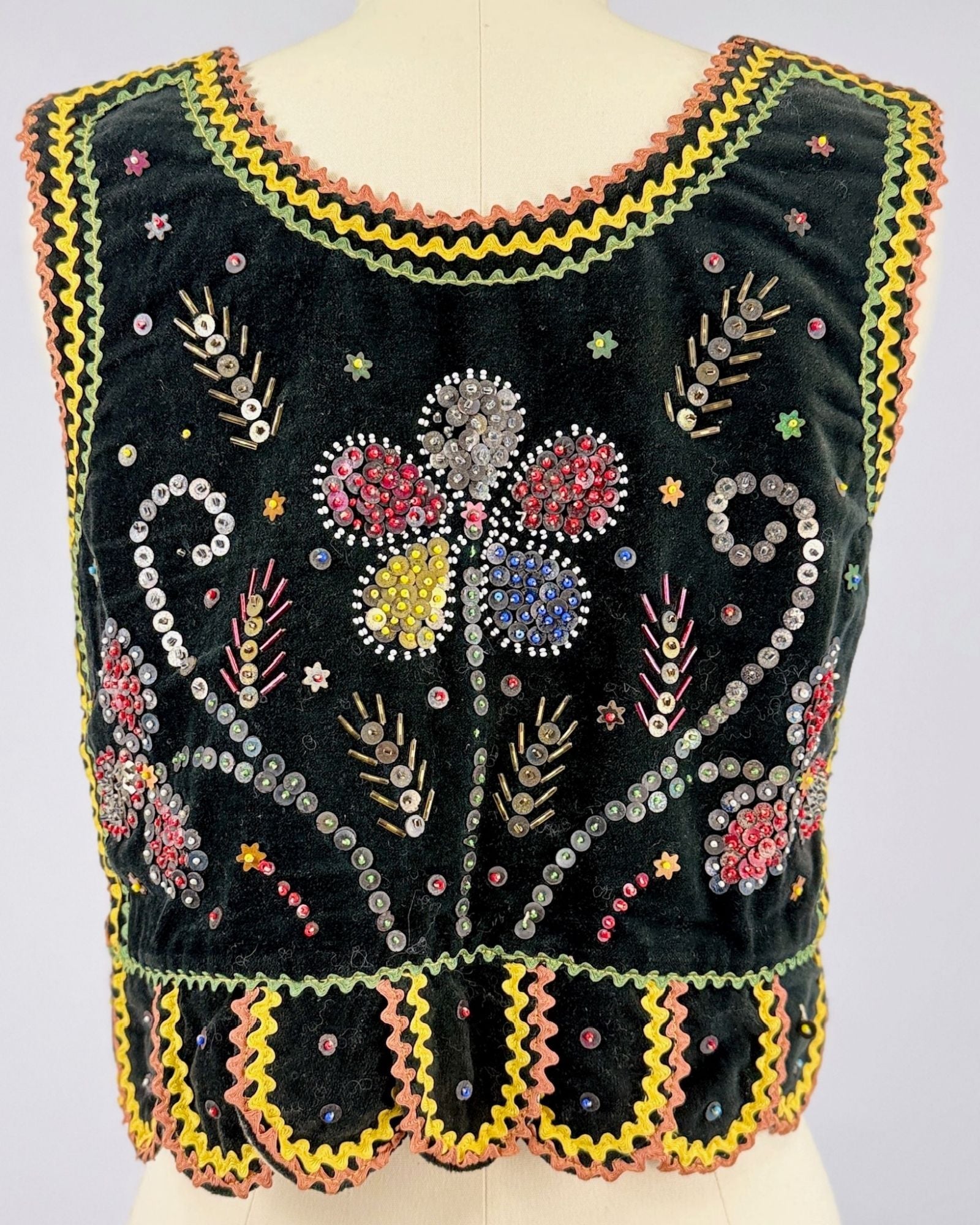 Polish Beaded Velvet Vest