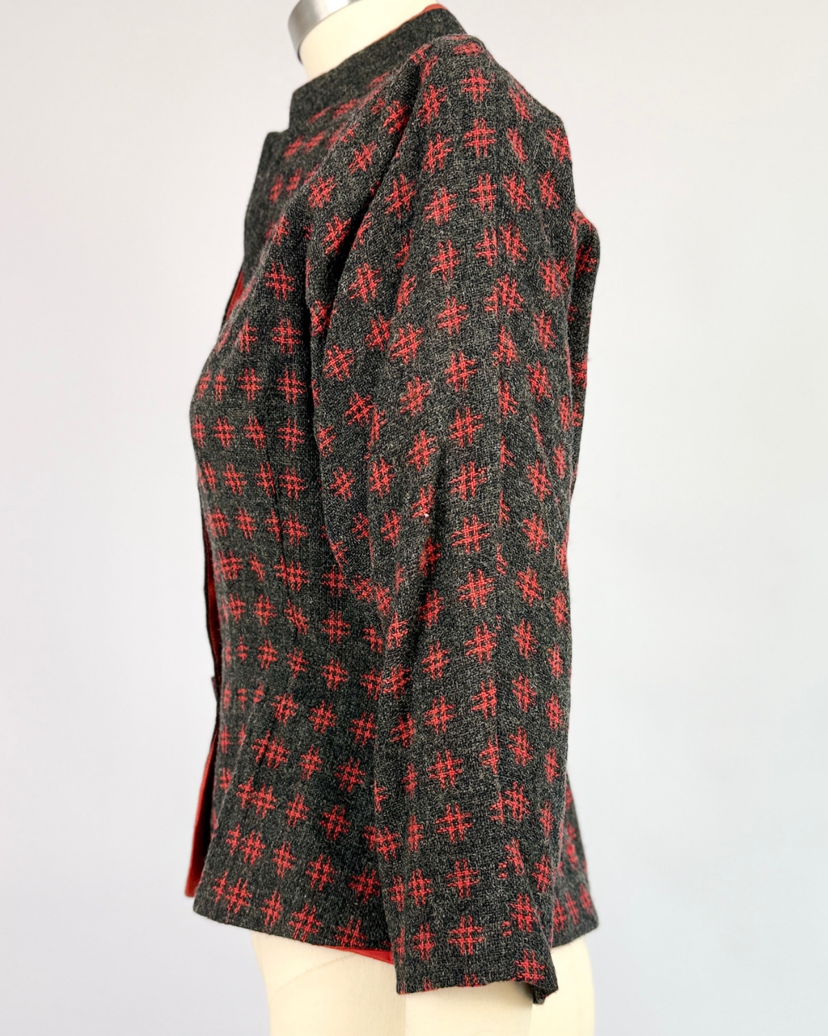 1940s Red and Grey Hashmark Jacket