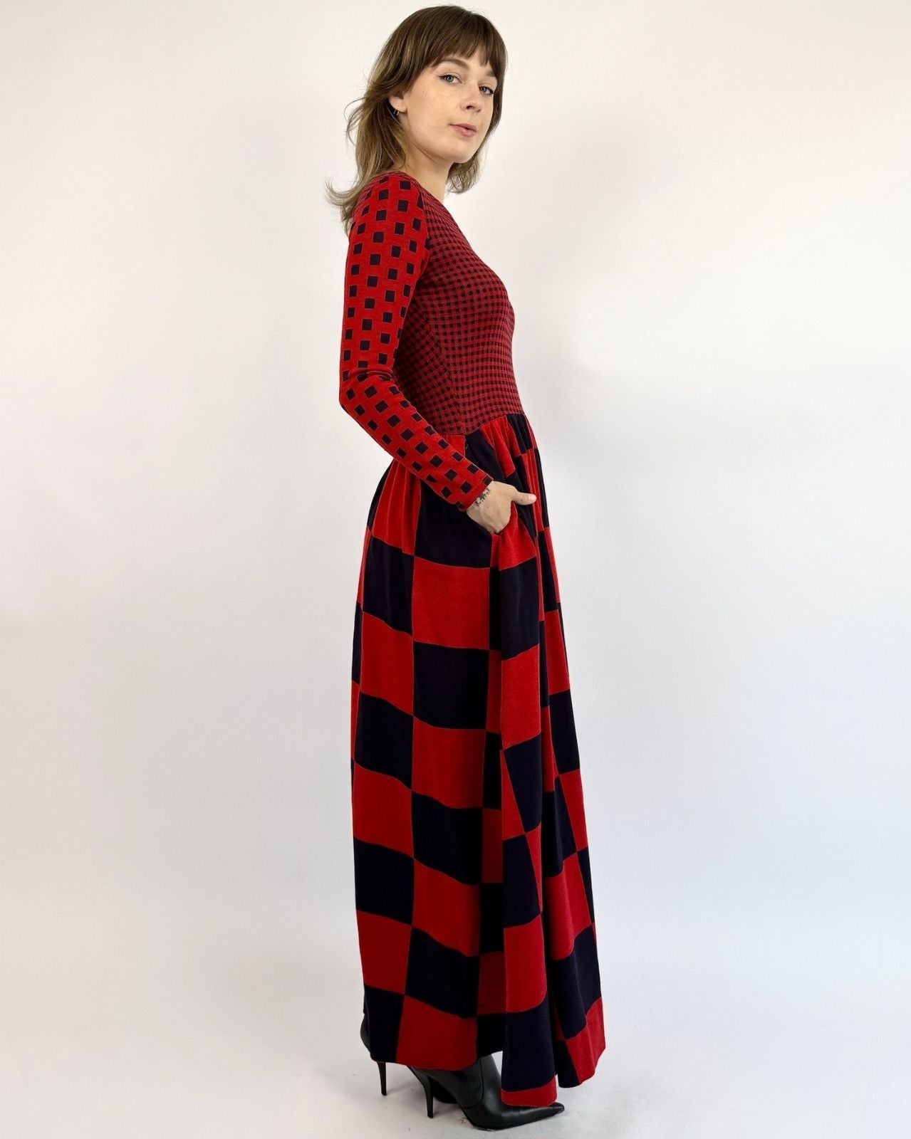 Rudy Gernreich Checkmate Baby Maxi Dress