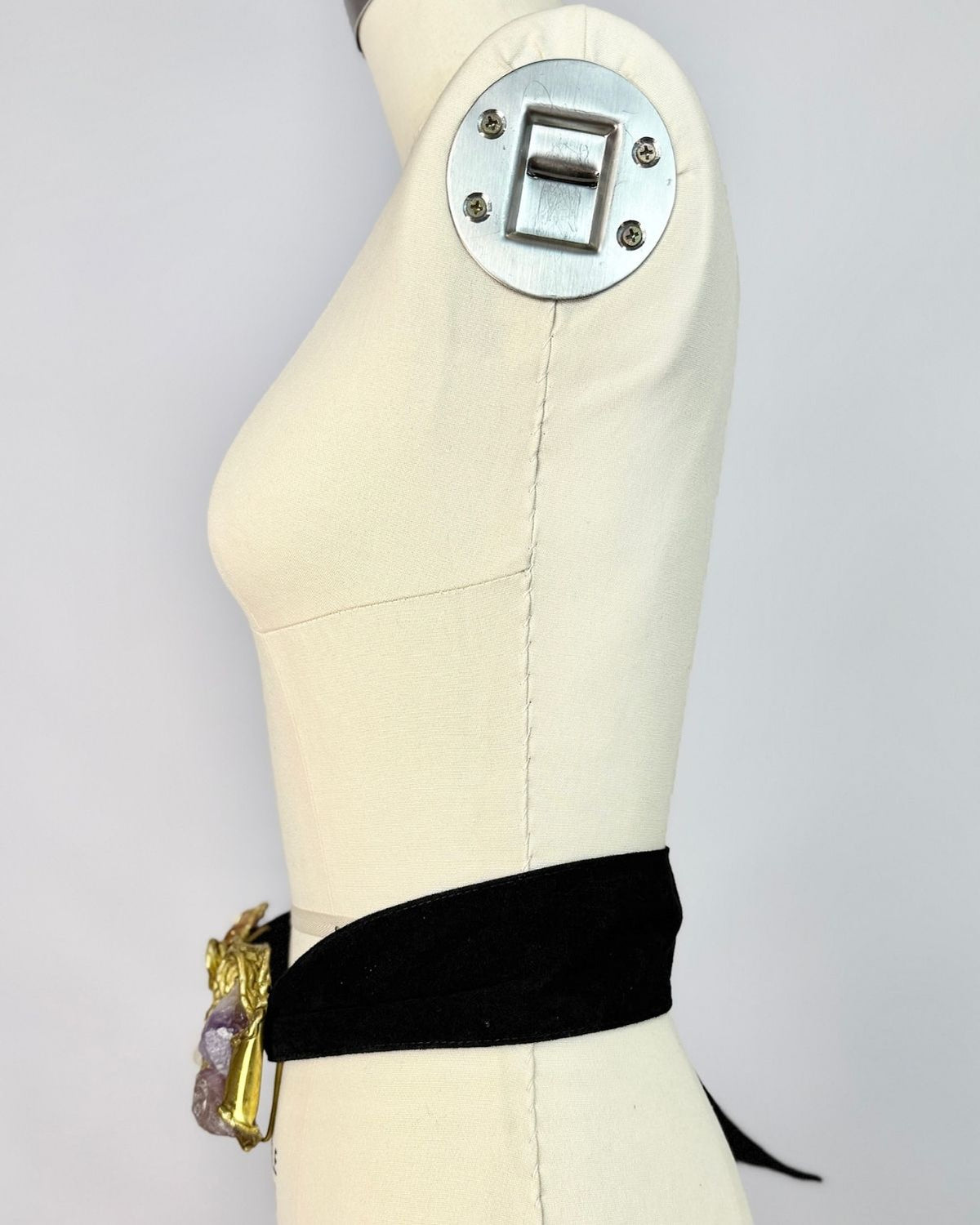 Brutalist Crystal Suede Belt