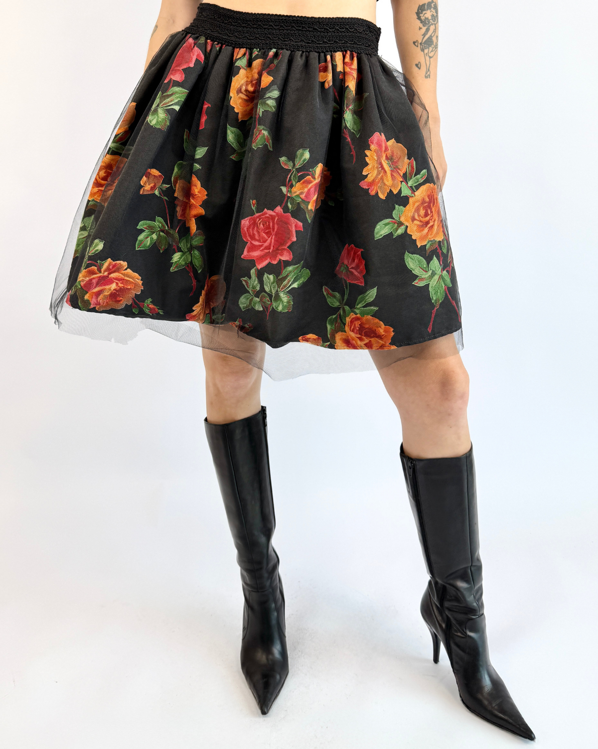 Blumarine Flounce About Town Taffeta Skirt