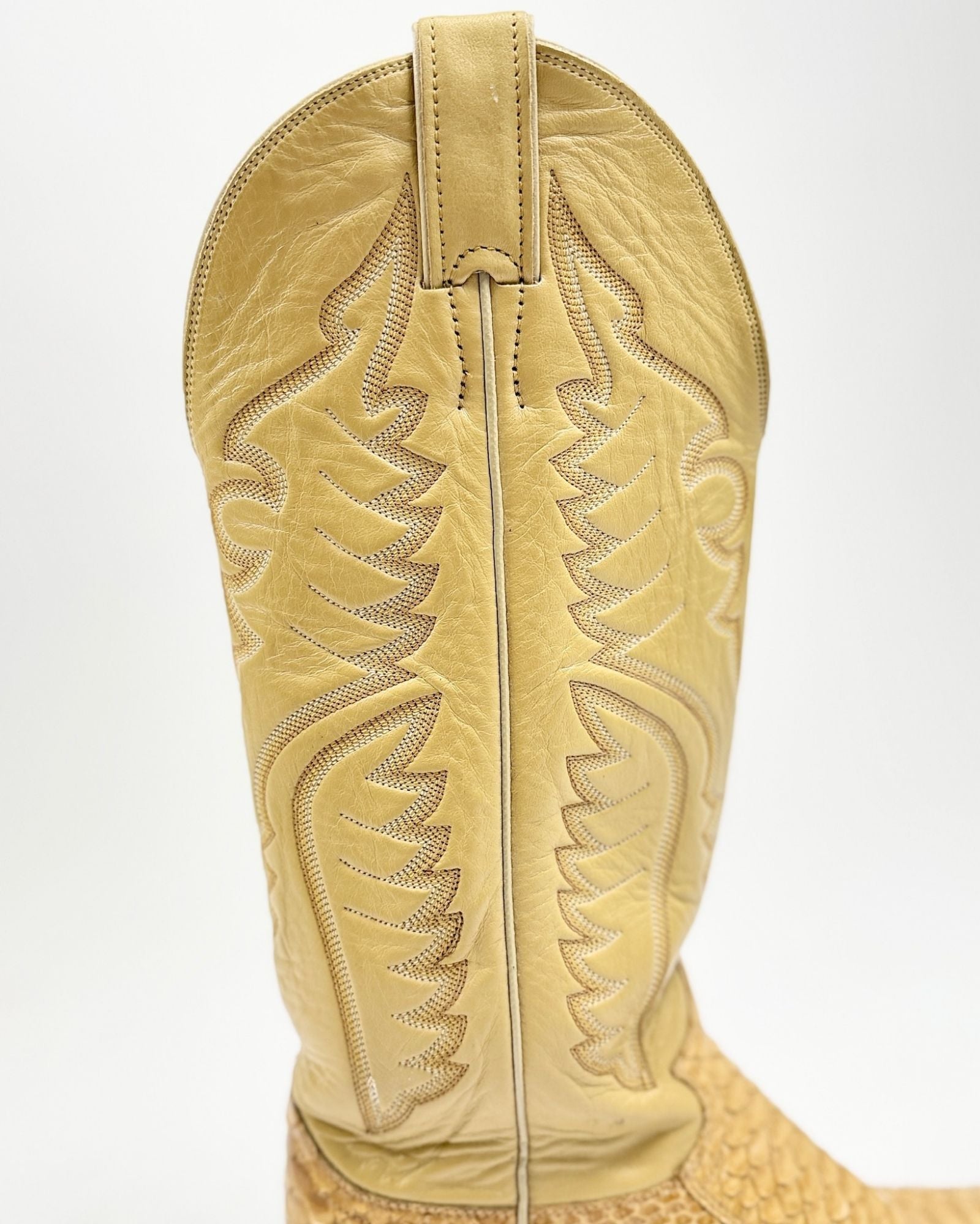 Tan Snakeskin Justin Cowboy Boots