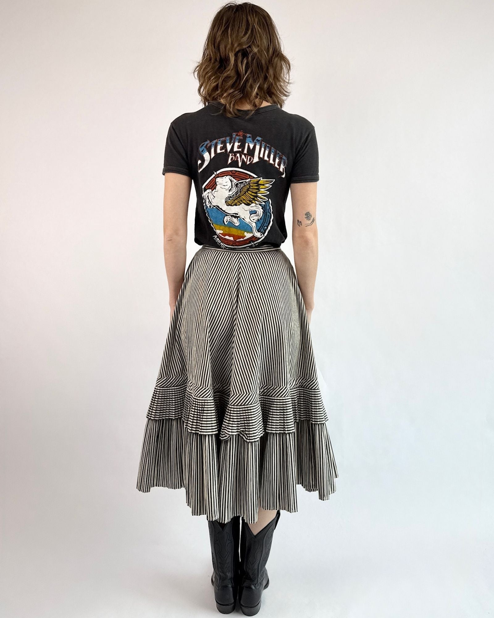 Lydia's Garden Cotton Striped Skirt