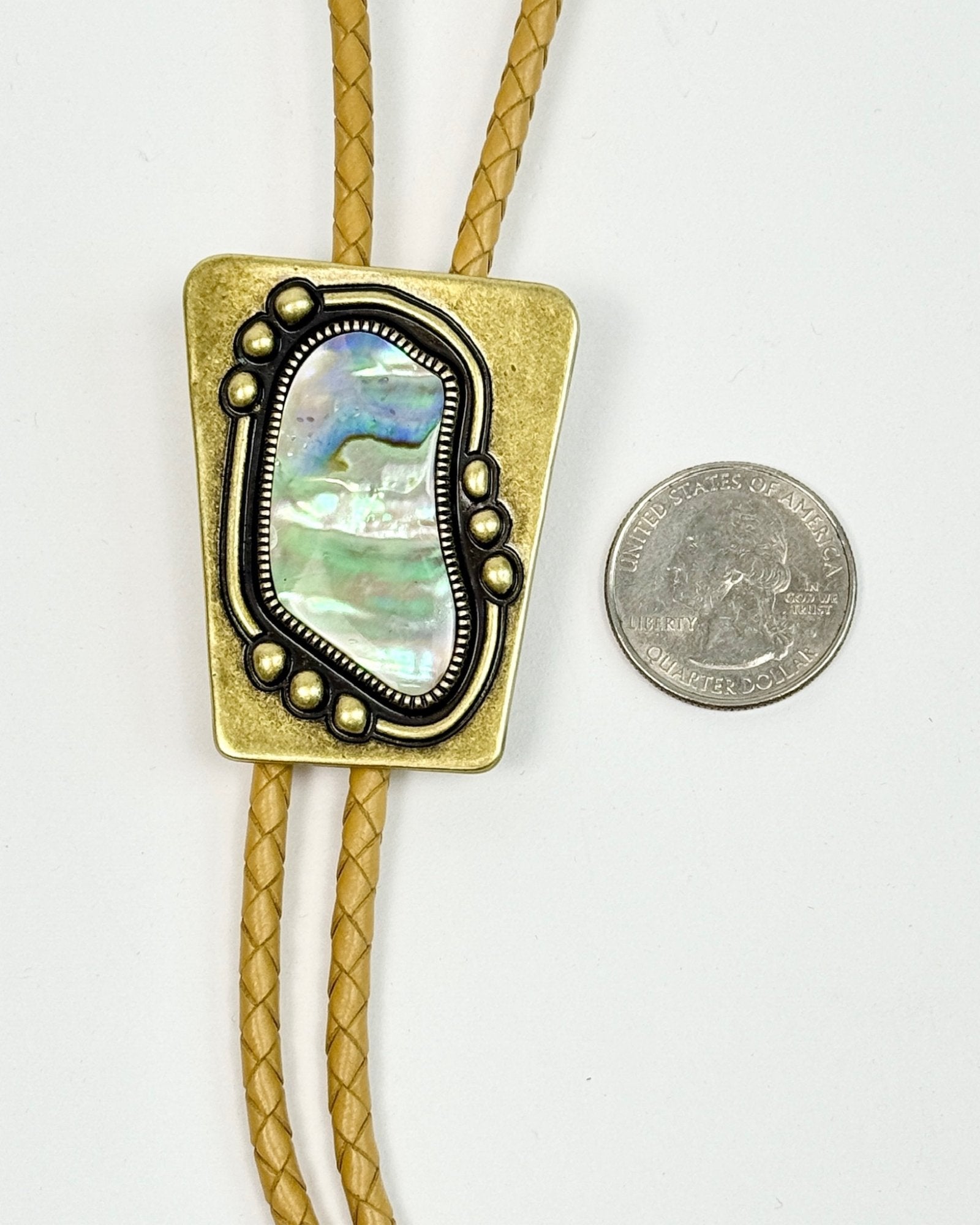 Iron Lamb Brass Abalone Bolo