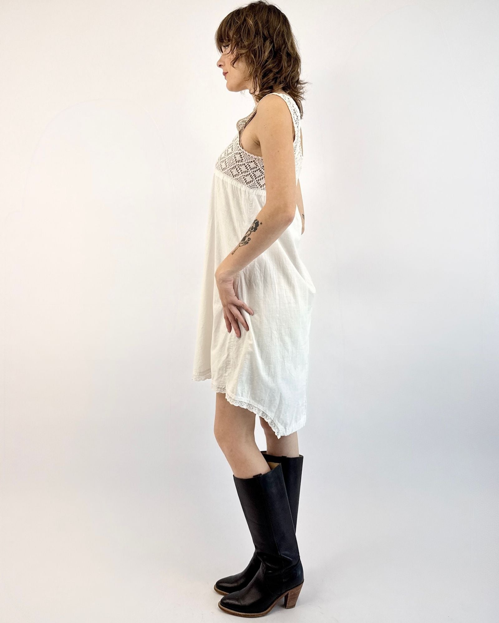 A Spoonful of Sugar White Crochet Nightie