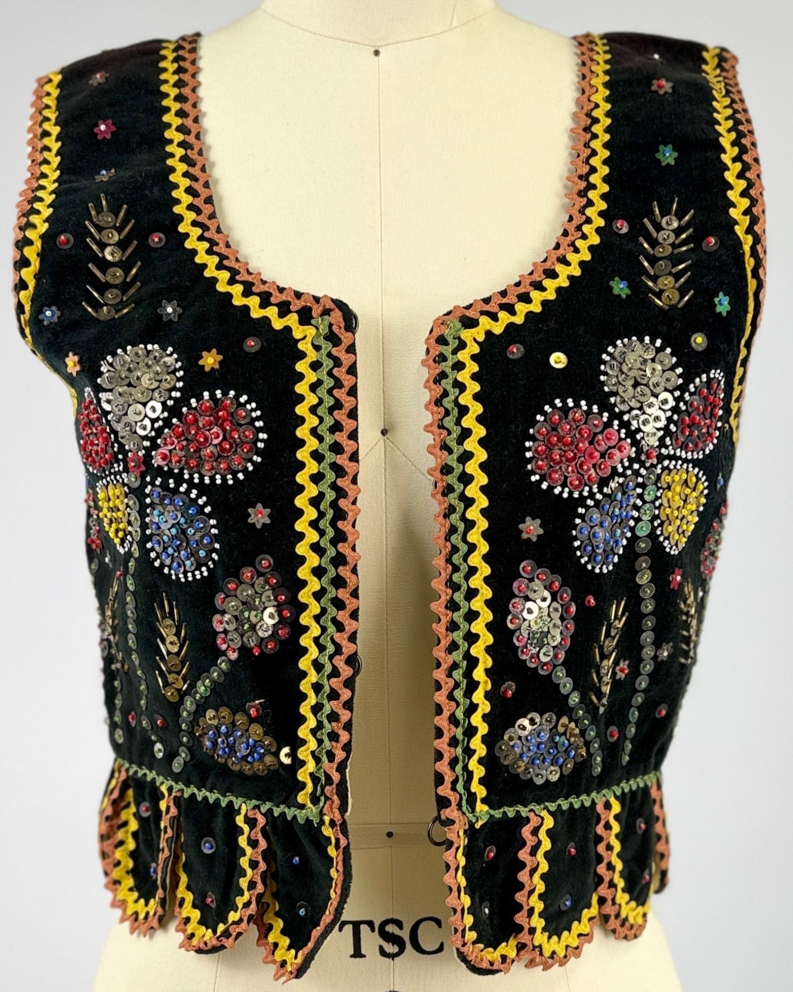 Polish Beaded Velvet Vest