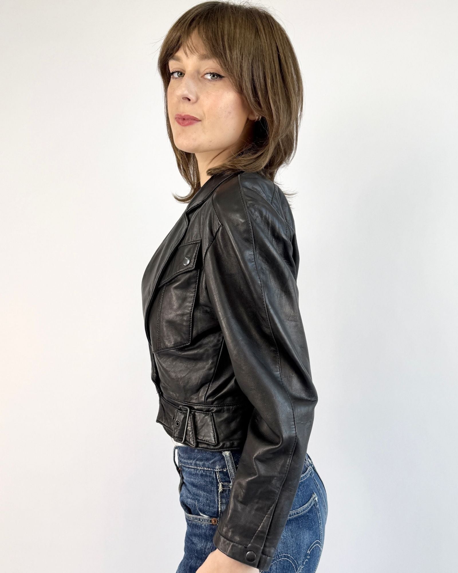 Cause Commotion North Beach Leather Cropped Jacket