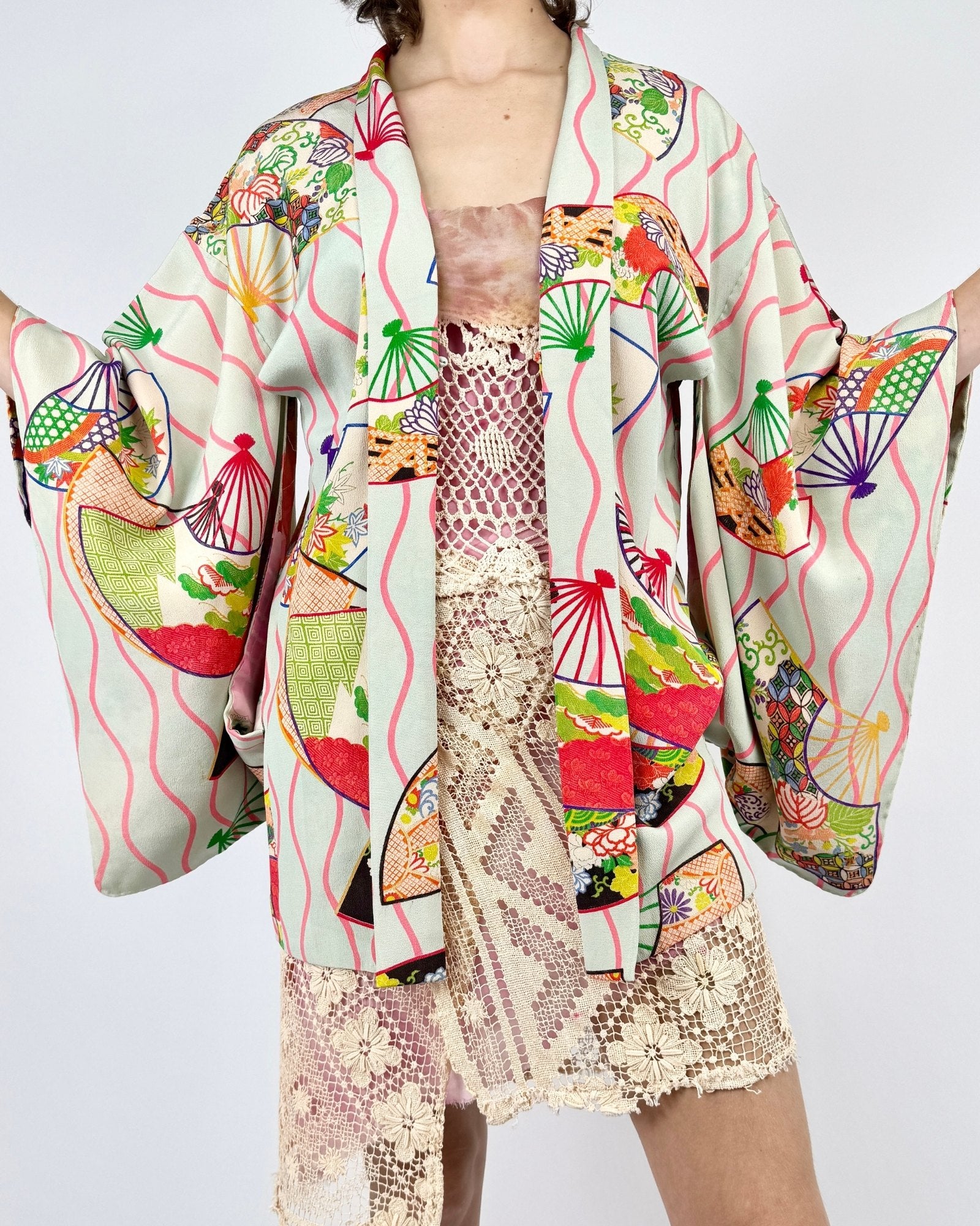 Fan of Yours Silk Kimono