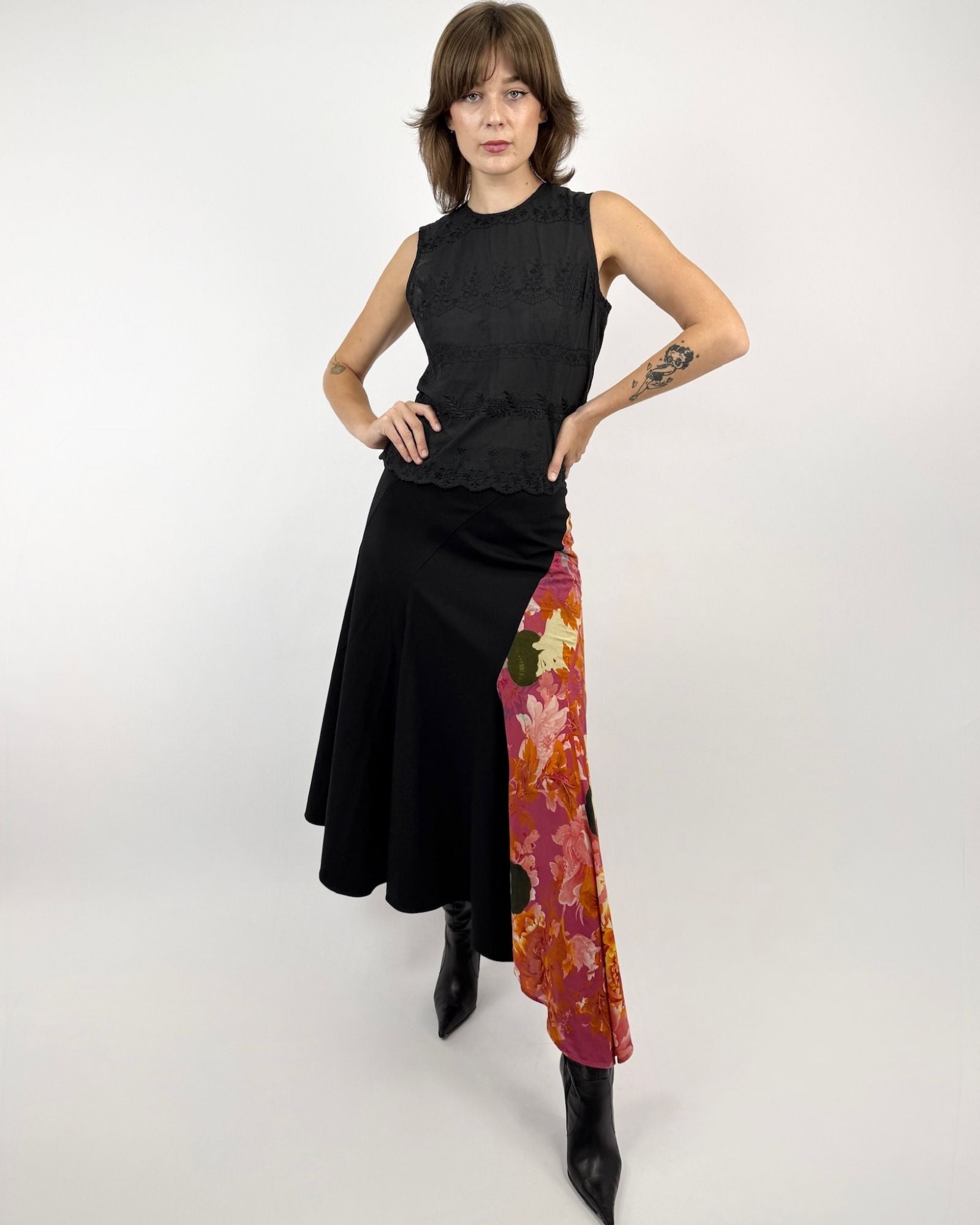 Y's Moody Floral Maxi Skirt