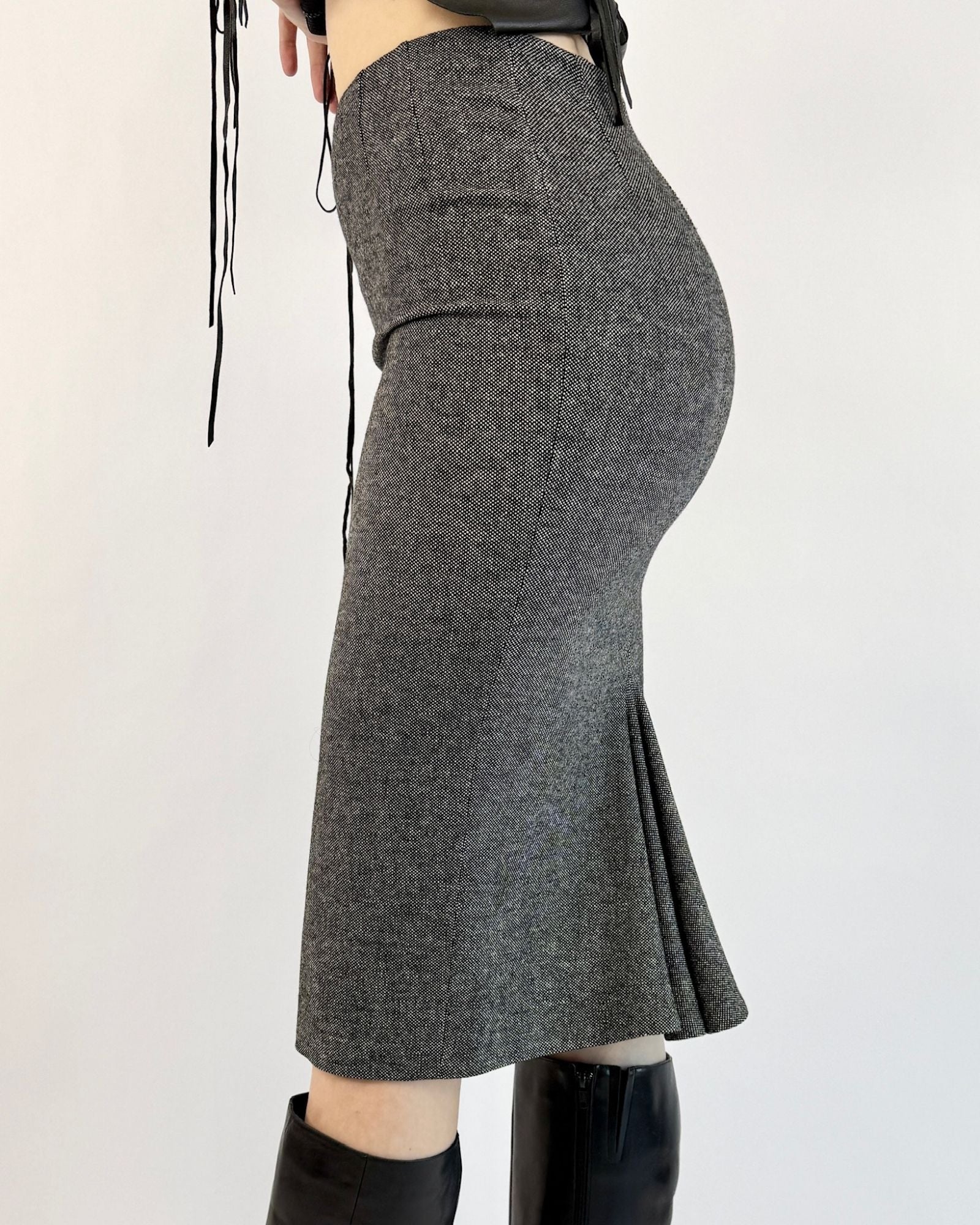 John Galliano Need for Tweed Pencil Skirt