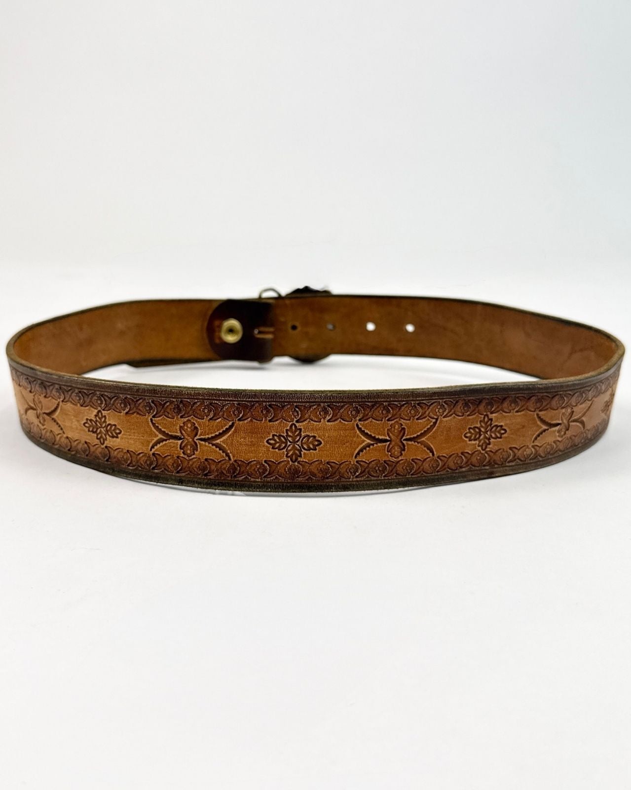 Brass Disc Art Nouveau Lady Belt