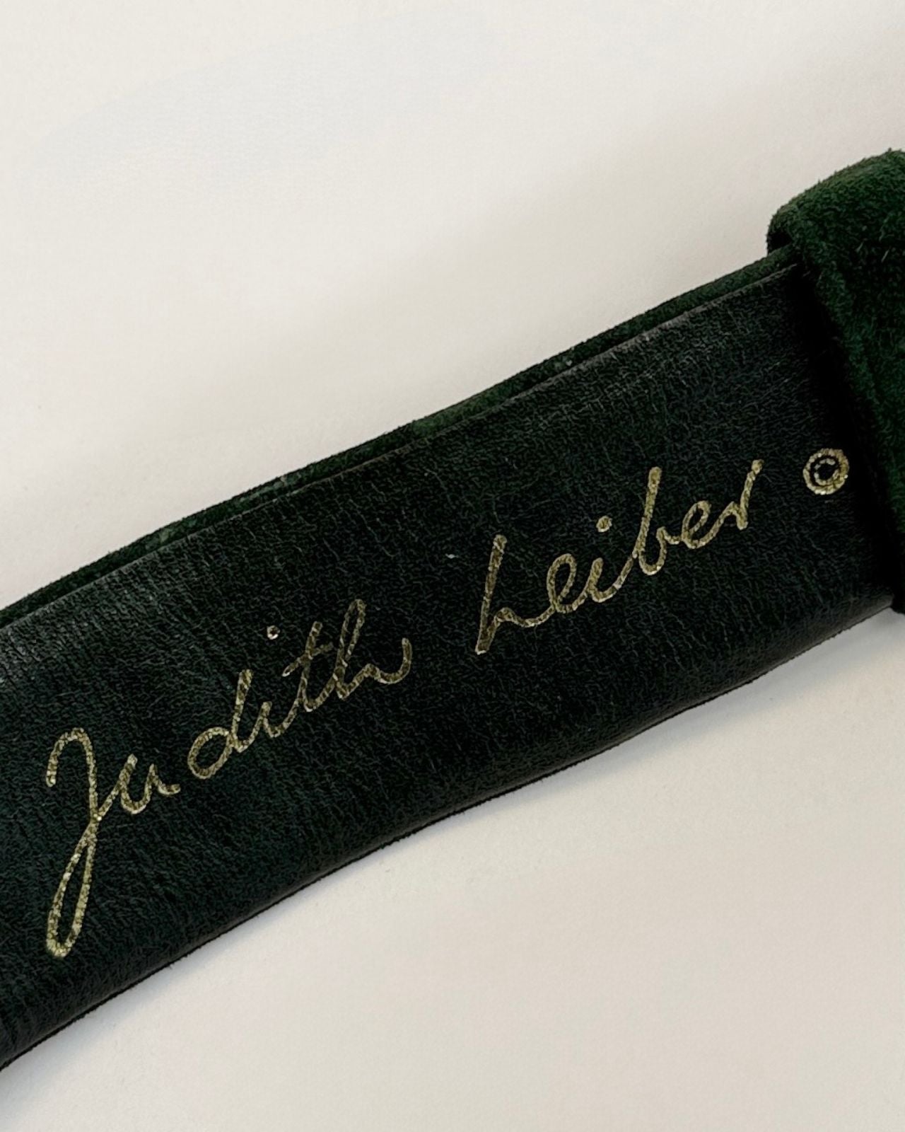 Forest Green Suede Judith Leiber Belt