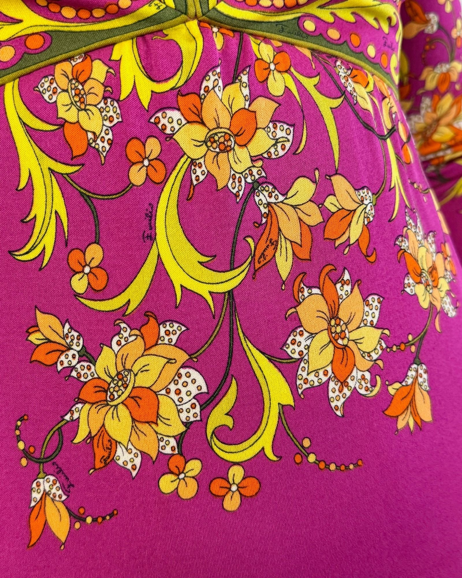 60s Pucci Raspberry Fields Fuchsia Dress