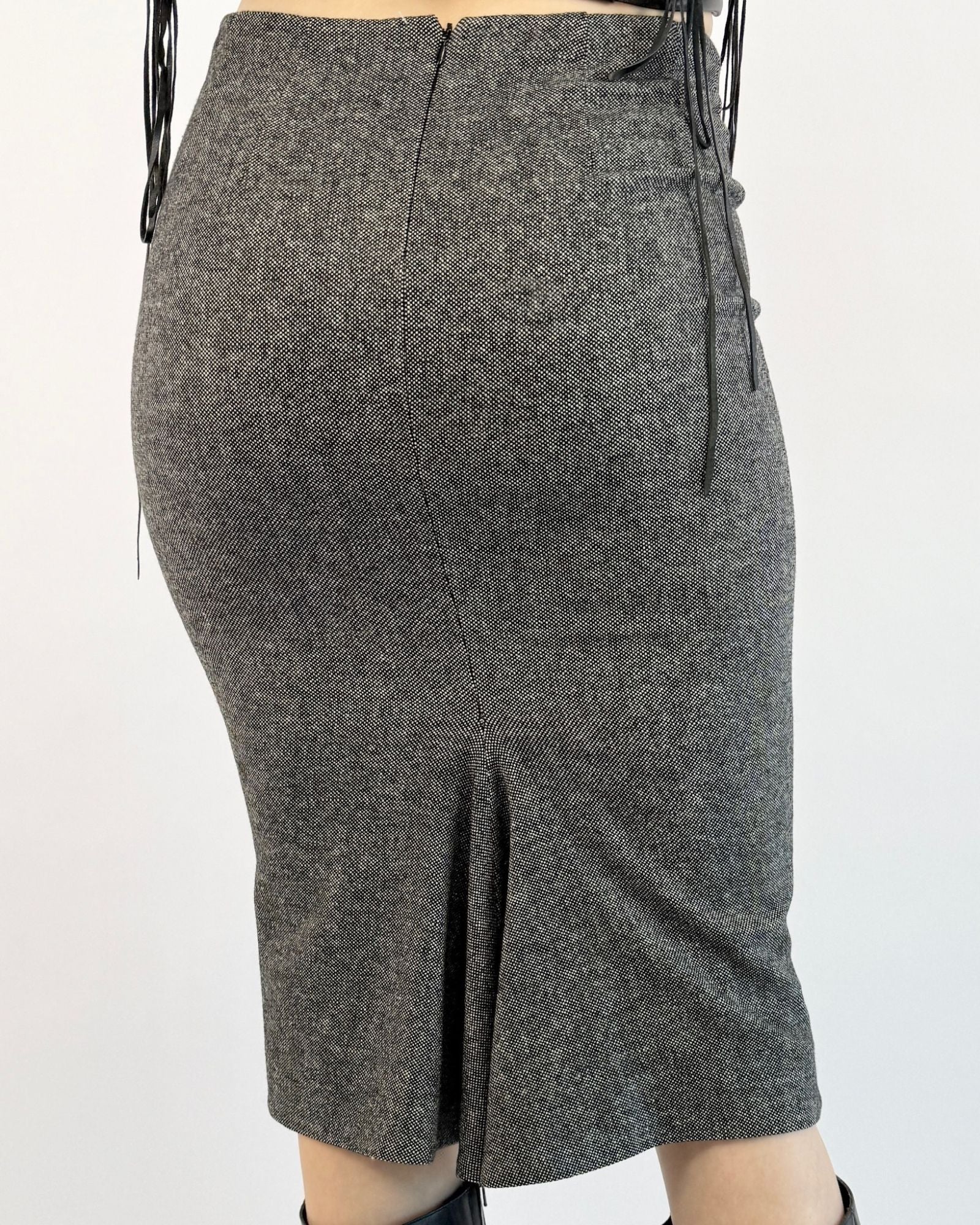 John Galliano Need for Tweed Pencil Skirt