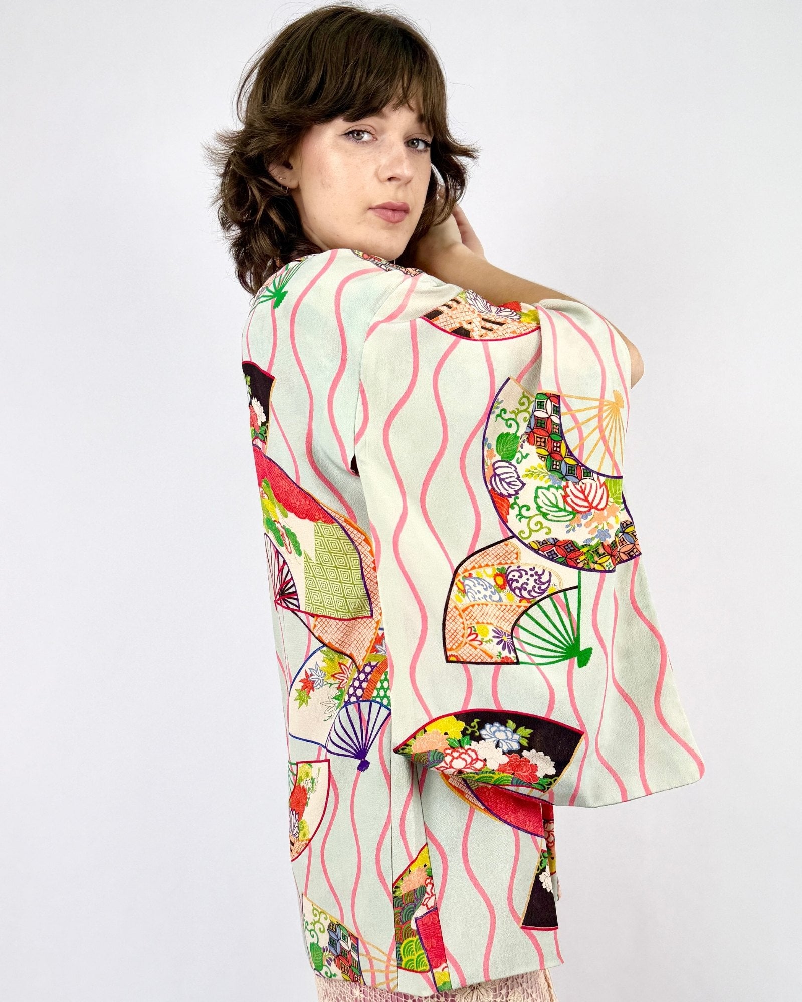 Fan of Yours Silk Kimono