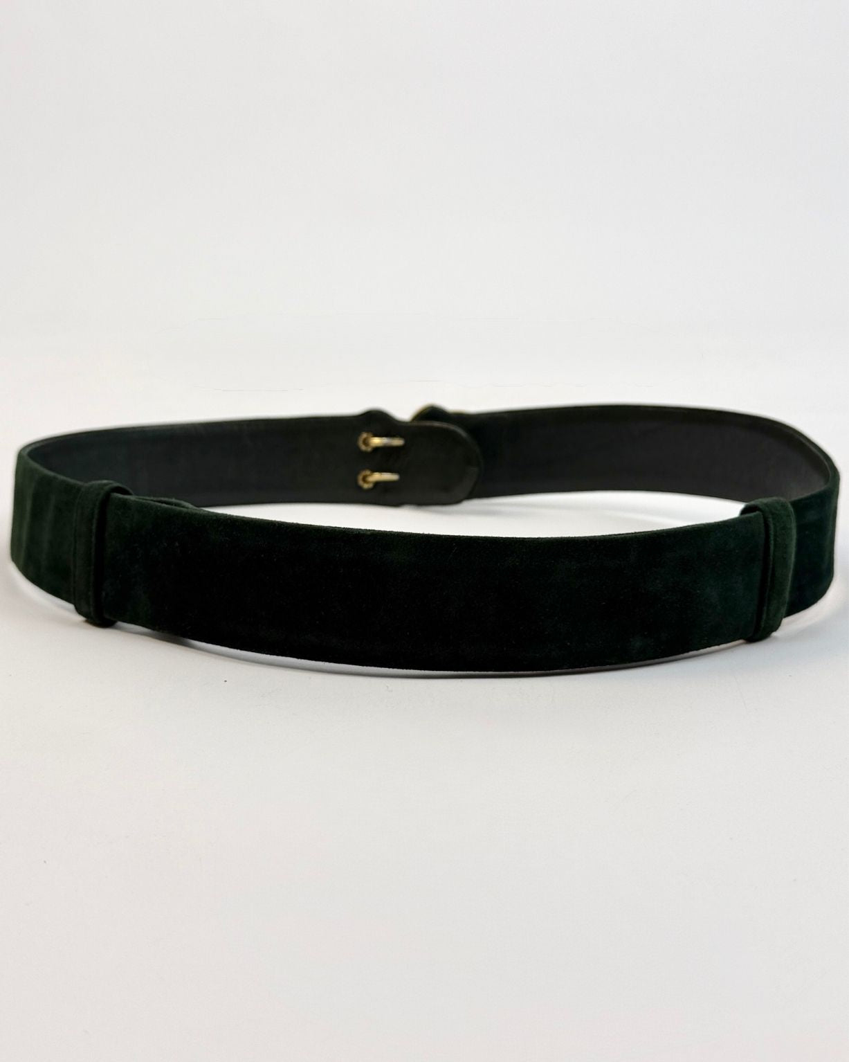 Forest Green Suede Judith Leiber Belt