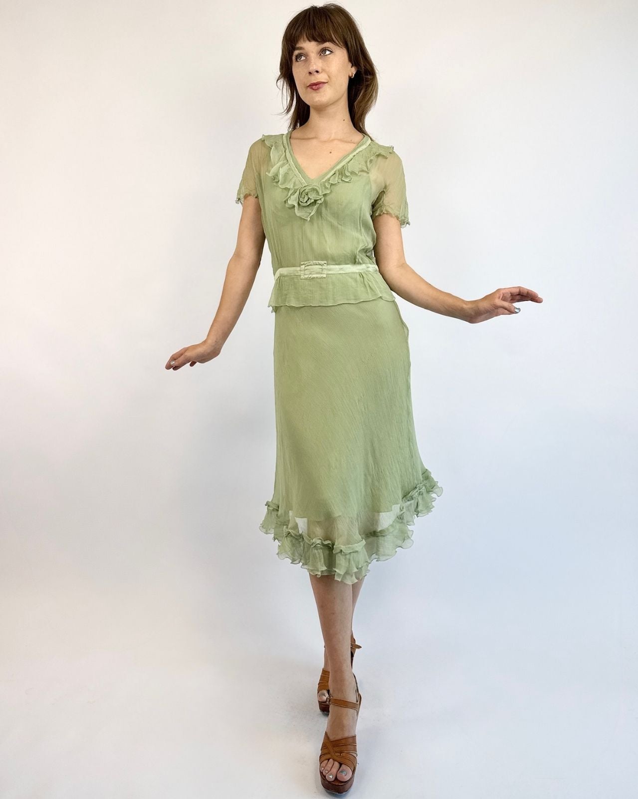 Moschino Mint To Be Chiffon Dress