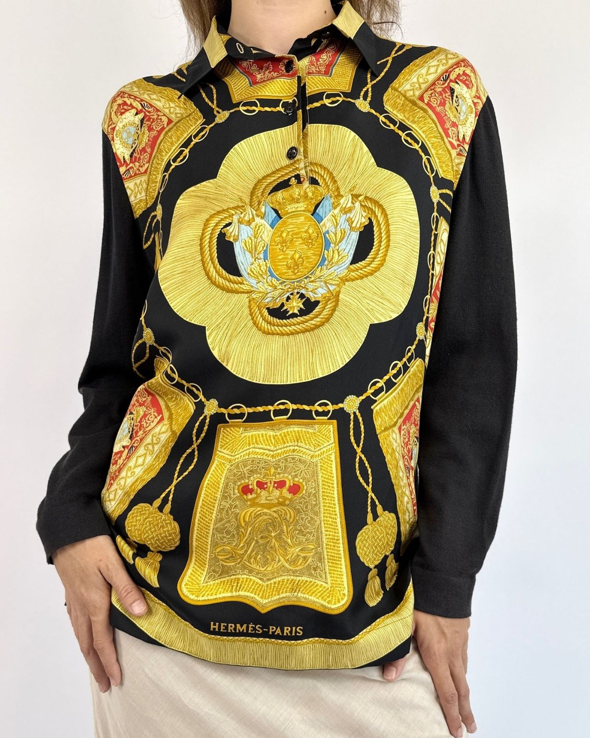 Hermès Silk Scarf Top