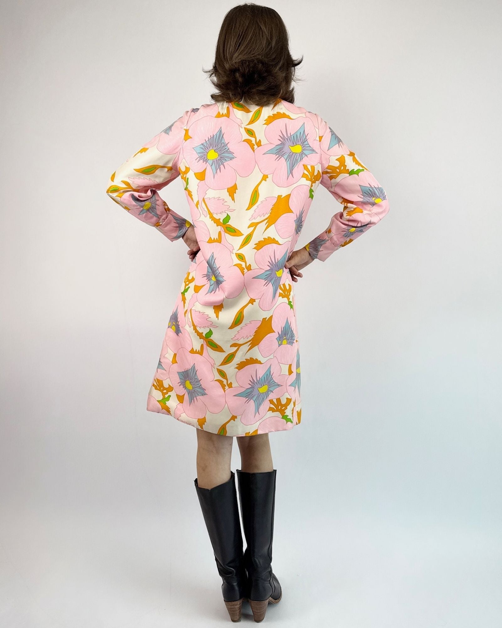 Adele Simpson Playful Petals Silk Dress