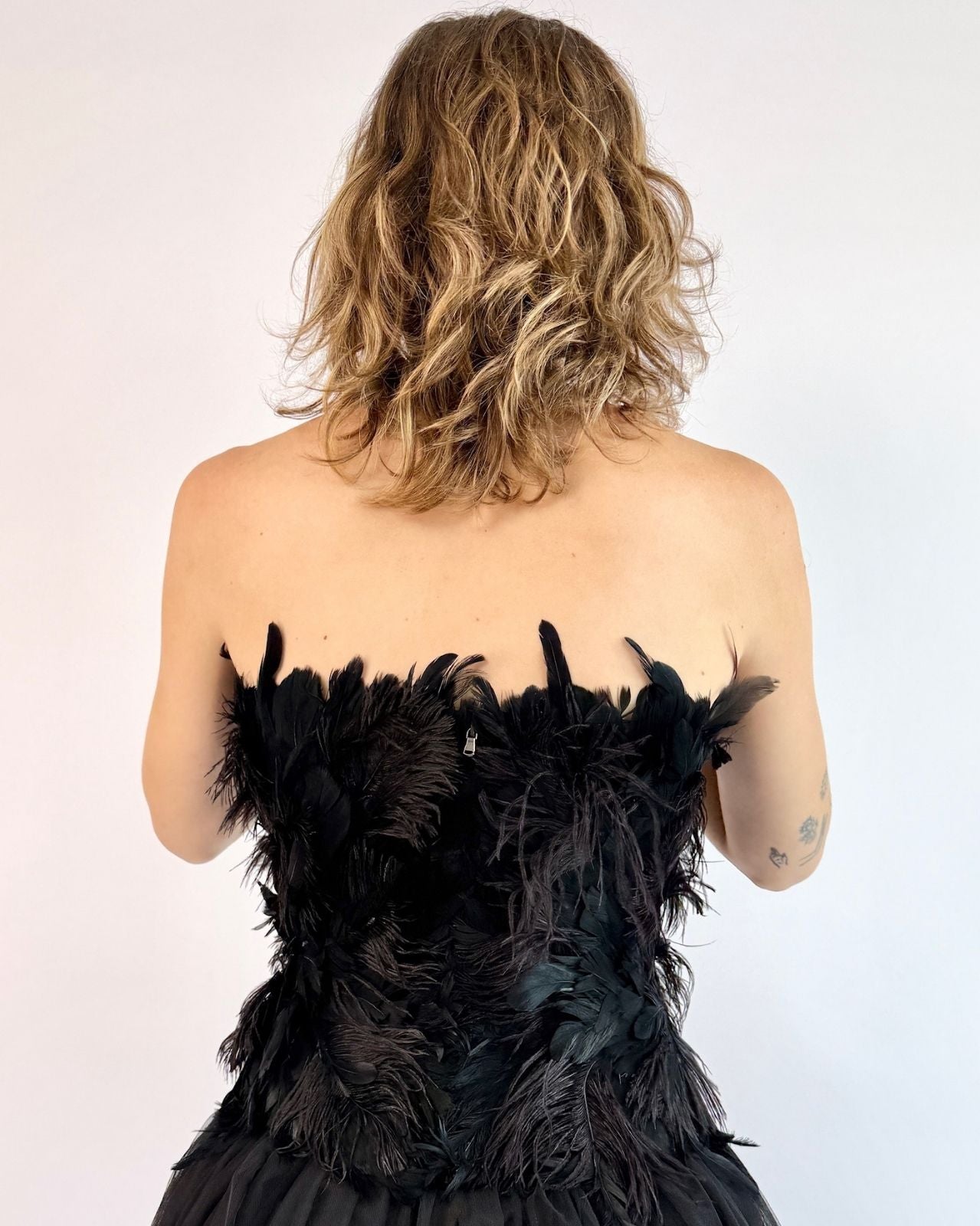 Dolce + Gabbana Black Swan Seduction Feather Corset